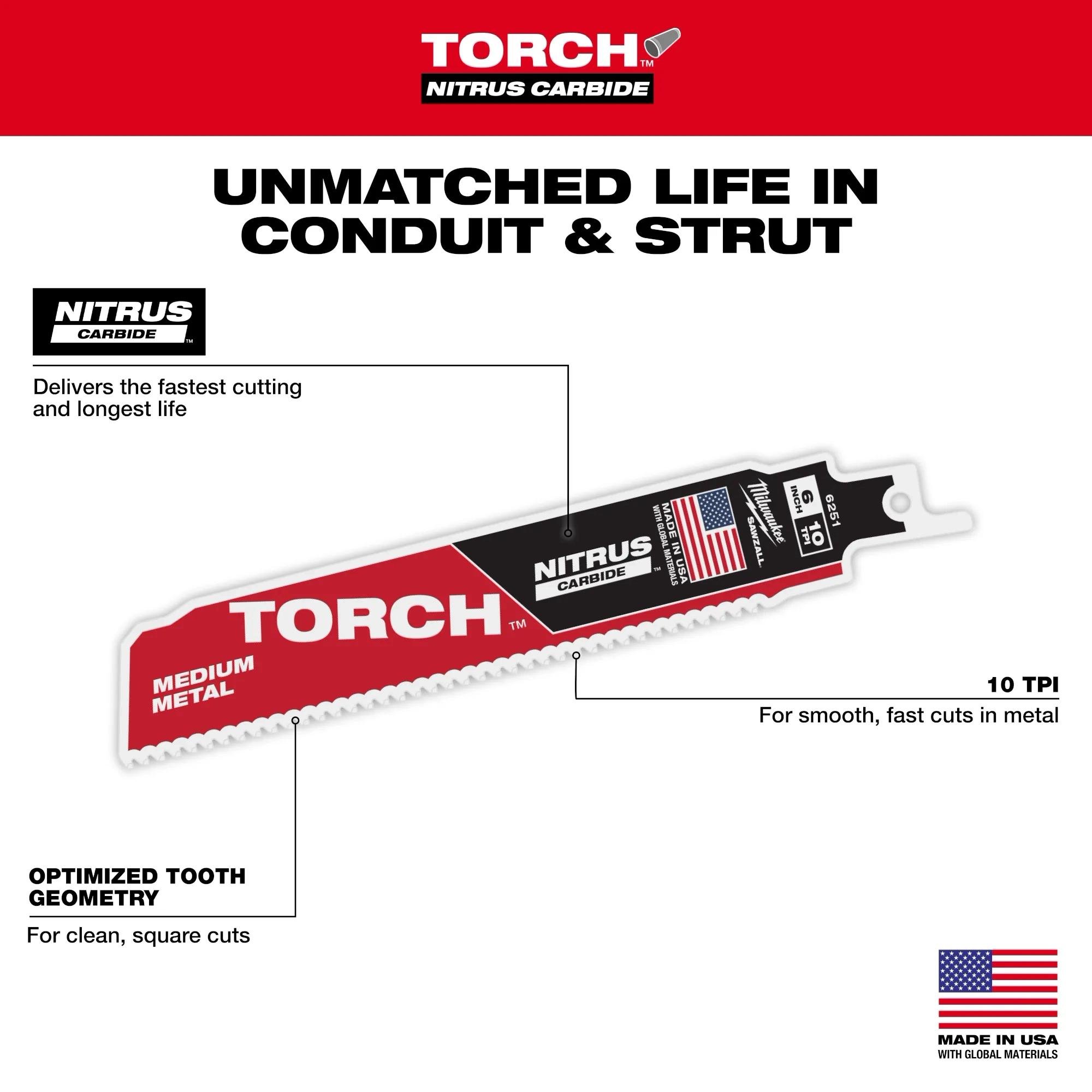Picture of 48-00-6251 - 6" 10TPI The TORCH™ with NITRUS CARBIDE™ Teeth for Medium Metal 1PK