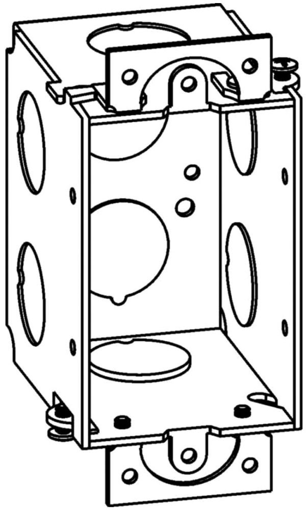 GB-1 - 2-1/2" DEEP, GANGABLE 1-GANG SWITCH BOX WITH EARS ONLY