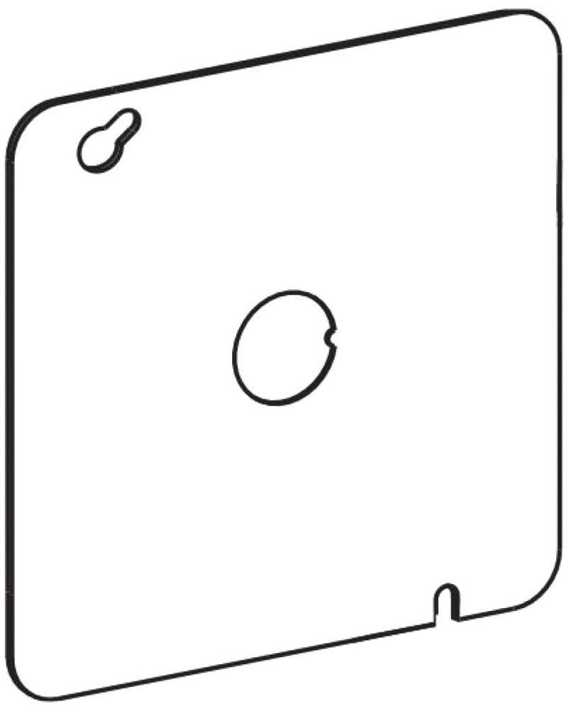 5BCK - FLAT, 4-11/16" SQUARE (5S) BLANK COVER WITH 1/2" KO