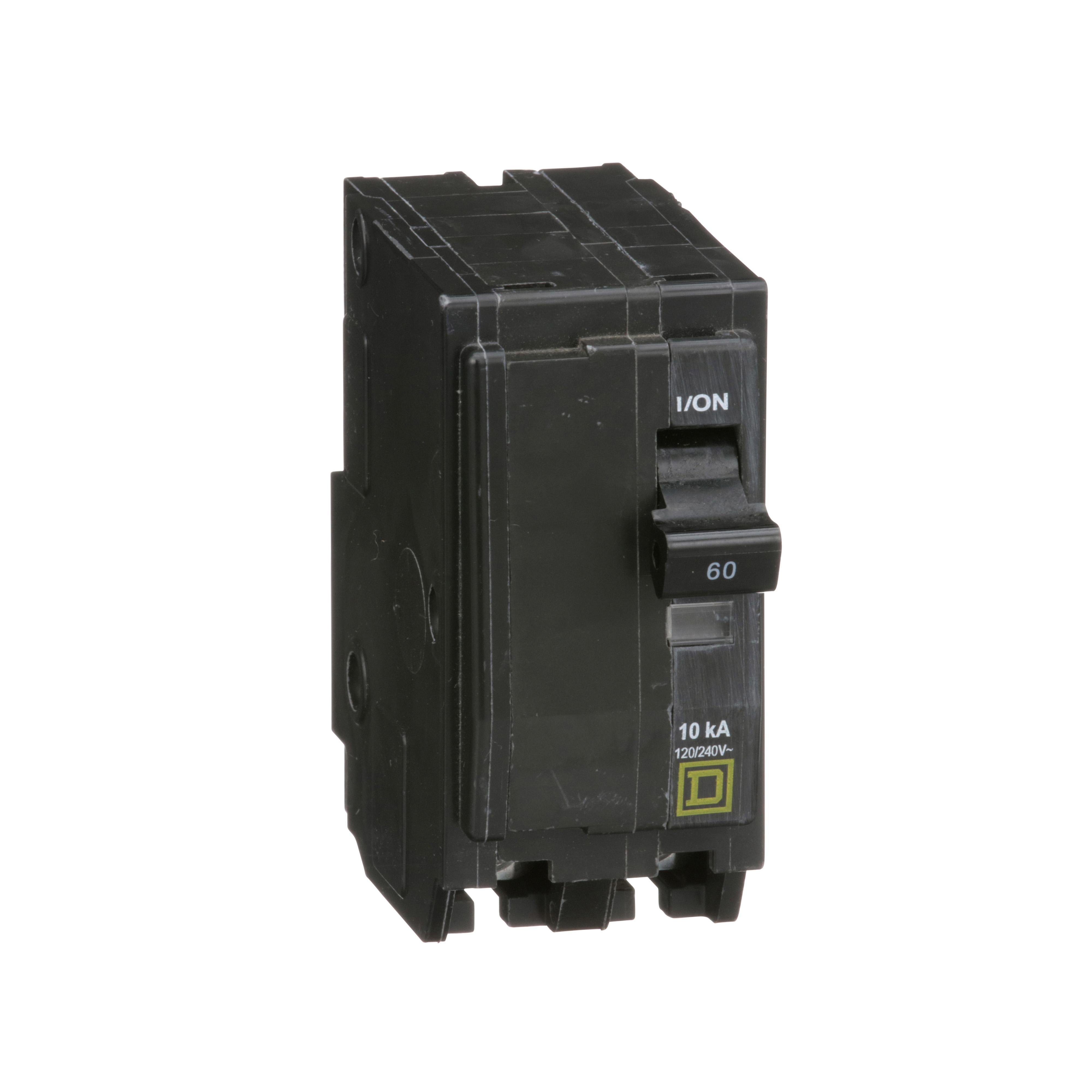 QO260 - Mini circuit breaker, QO, 60A, 2 pole, 120/240VAC, 10kA, plug in