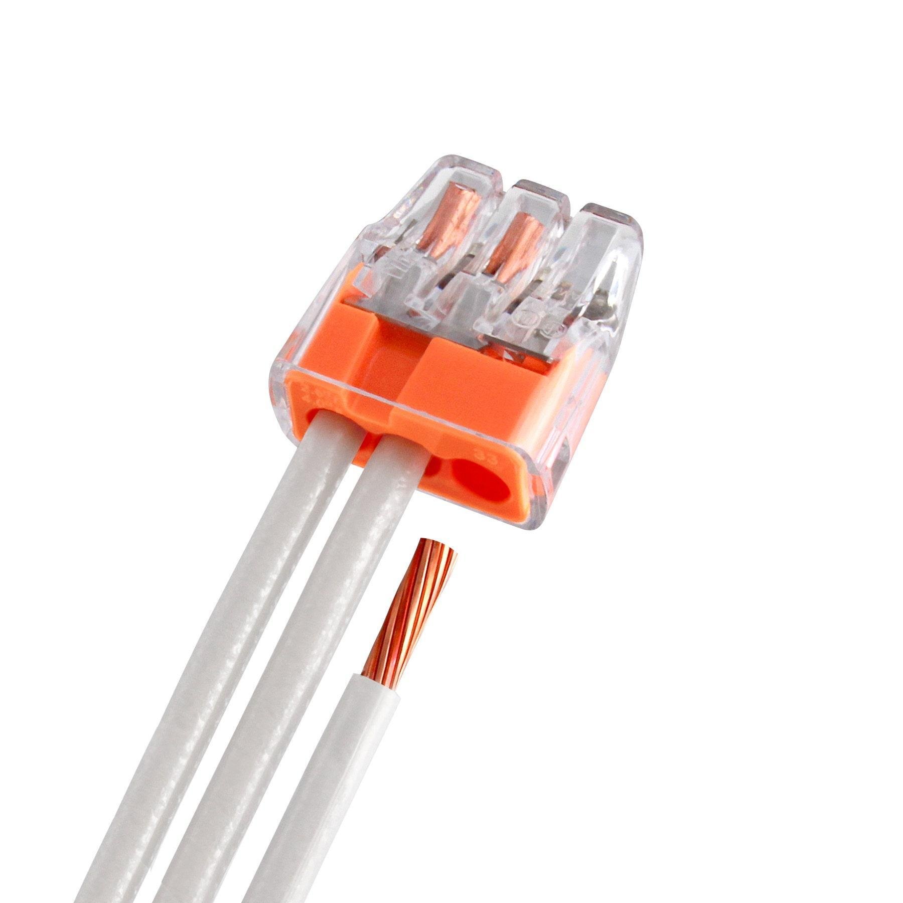 30-1033 - In-Sure® Push-In Wire Connector, Model 33 3-Port Org, Box of 100