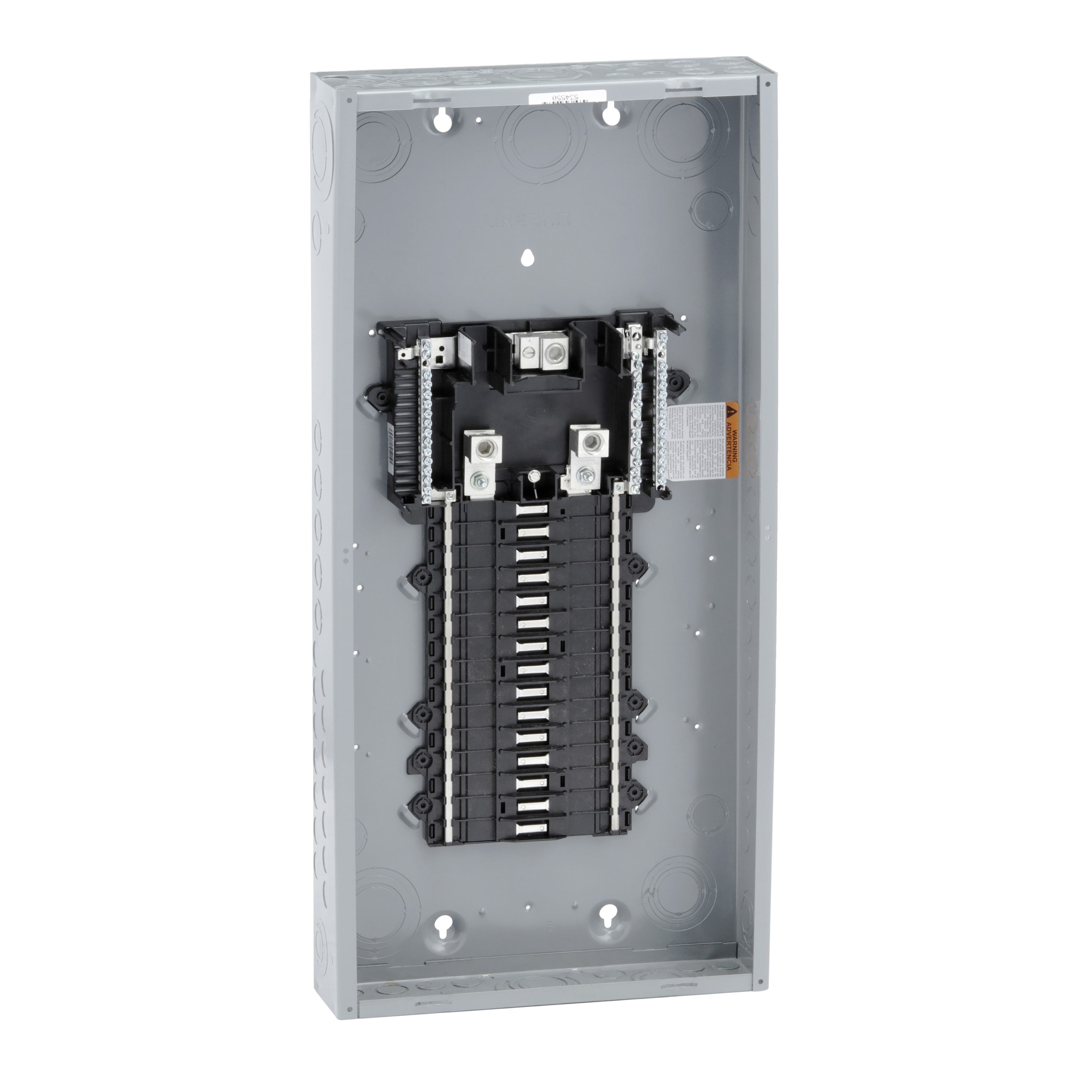 QO130L200PG - Load center, QO, 1 phase, 30 spaces, 40 circuits, 200A convertible main lugs, PoN, NEMA1, gnd bar