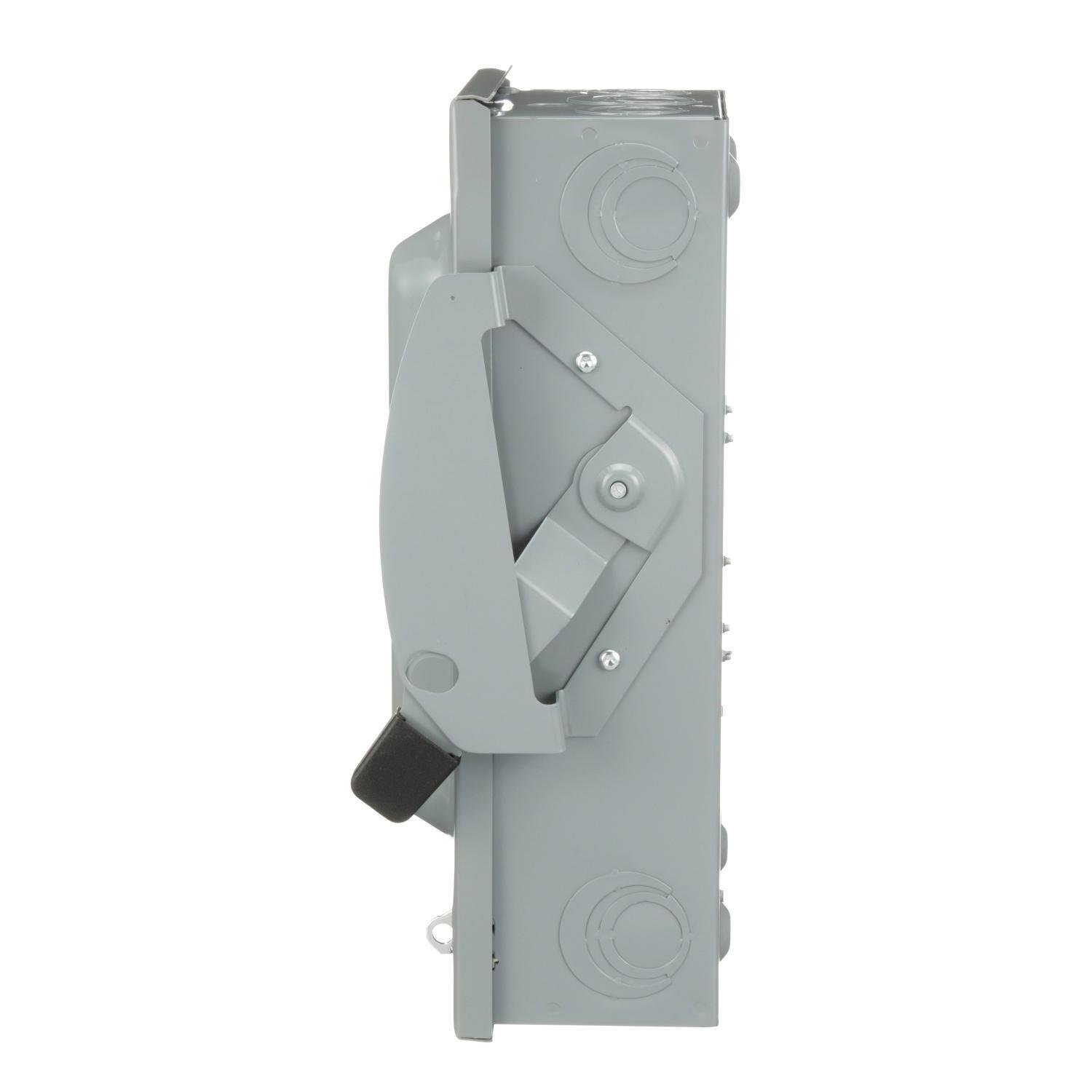 Picture of D323N - Safety switch, general duty, fusible, 100A, 3 pole, 30hp, 240VAC, NEMA 1, neutral factory installed