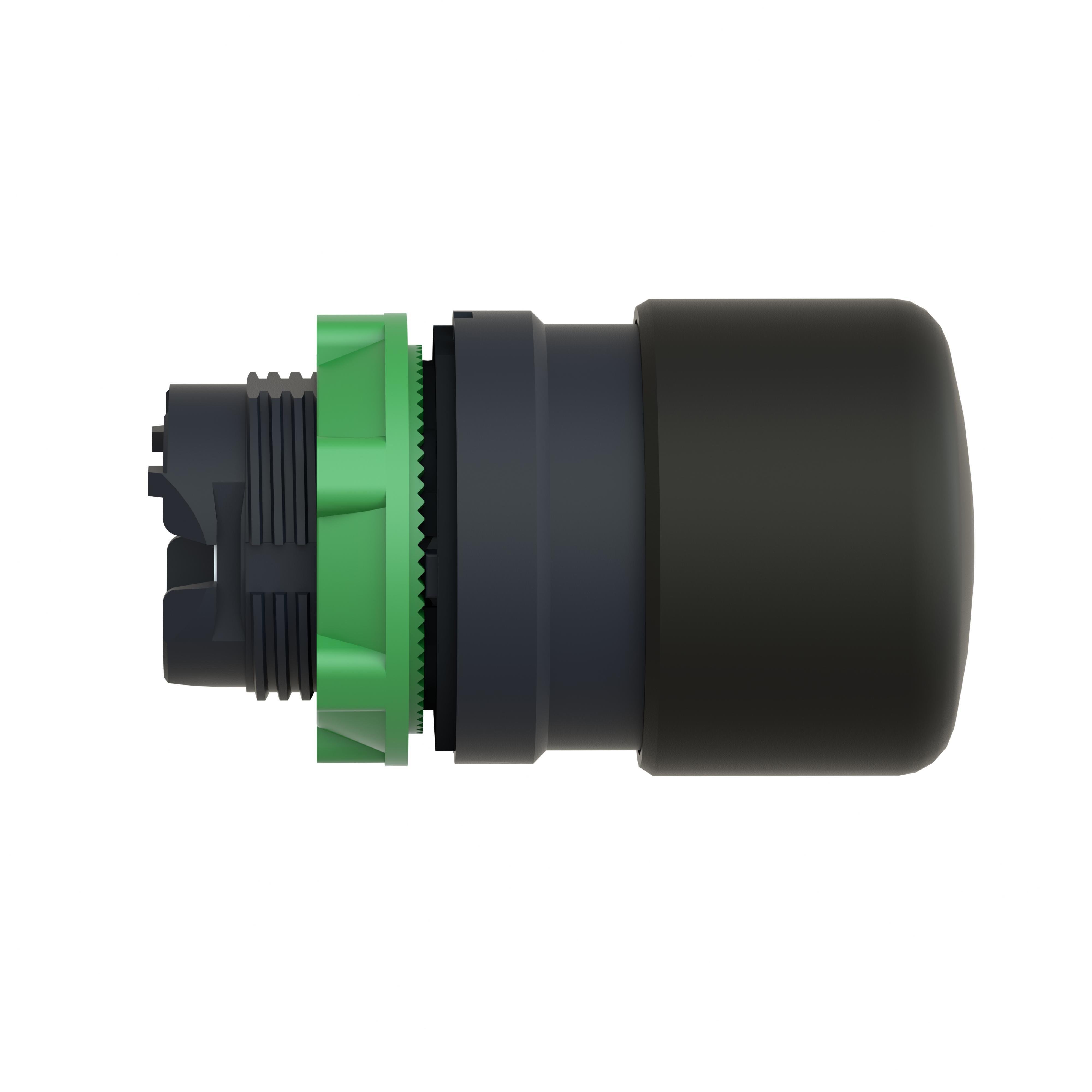 Picture of ZB5AC24 - Head for non illuminated pushbutton, Harmony XB5, plastic, black, mushroom 30mm, 22mm, spring return
