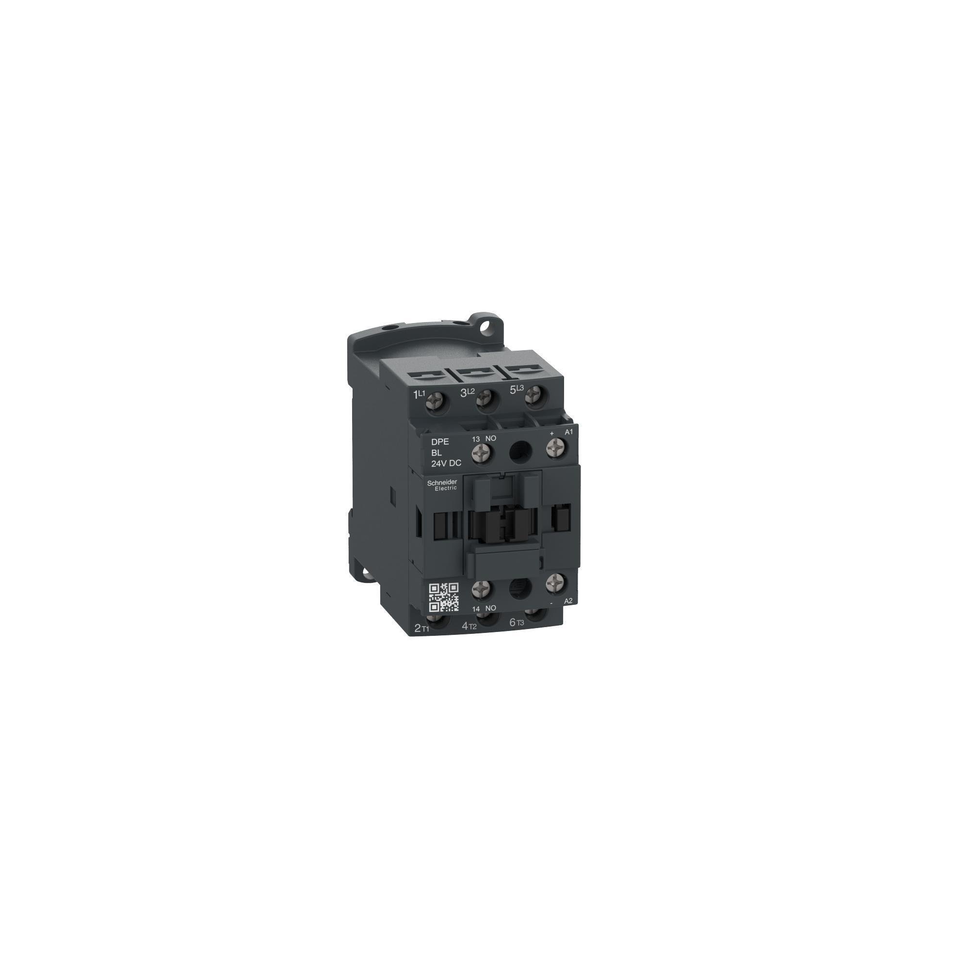 DPE09BL - IEC contactor,Easy TeSys DPE,nonreversing,9A,3P,3HP at 480V AC,24V DC coil