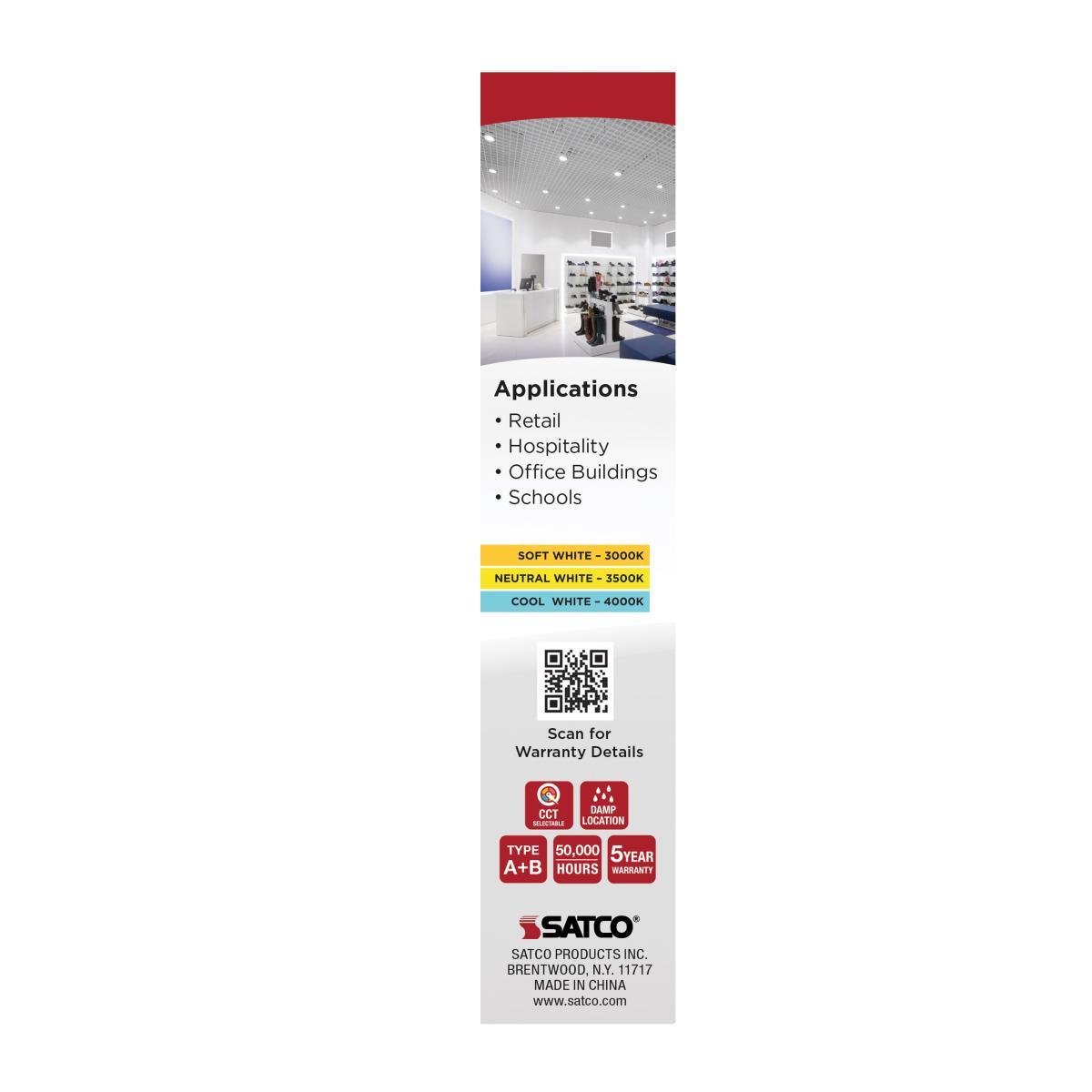 Picture of S29854 - 9.5 Watt LED PL - 30K/35K/40K CCT Selectable - G24q Base - Type A/B - 120-277 Volt