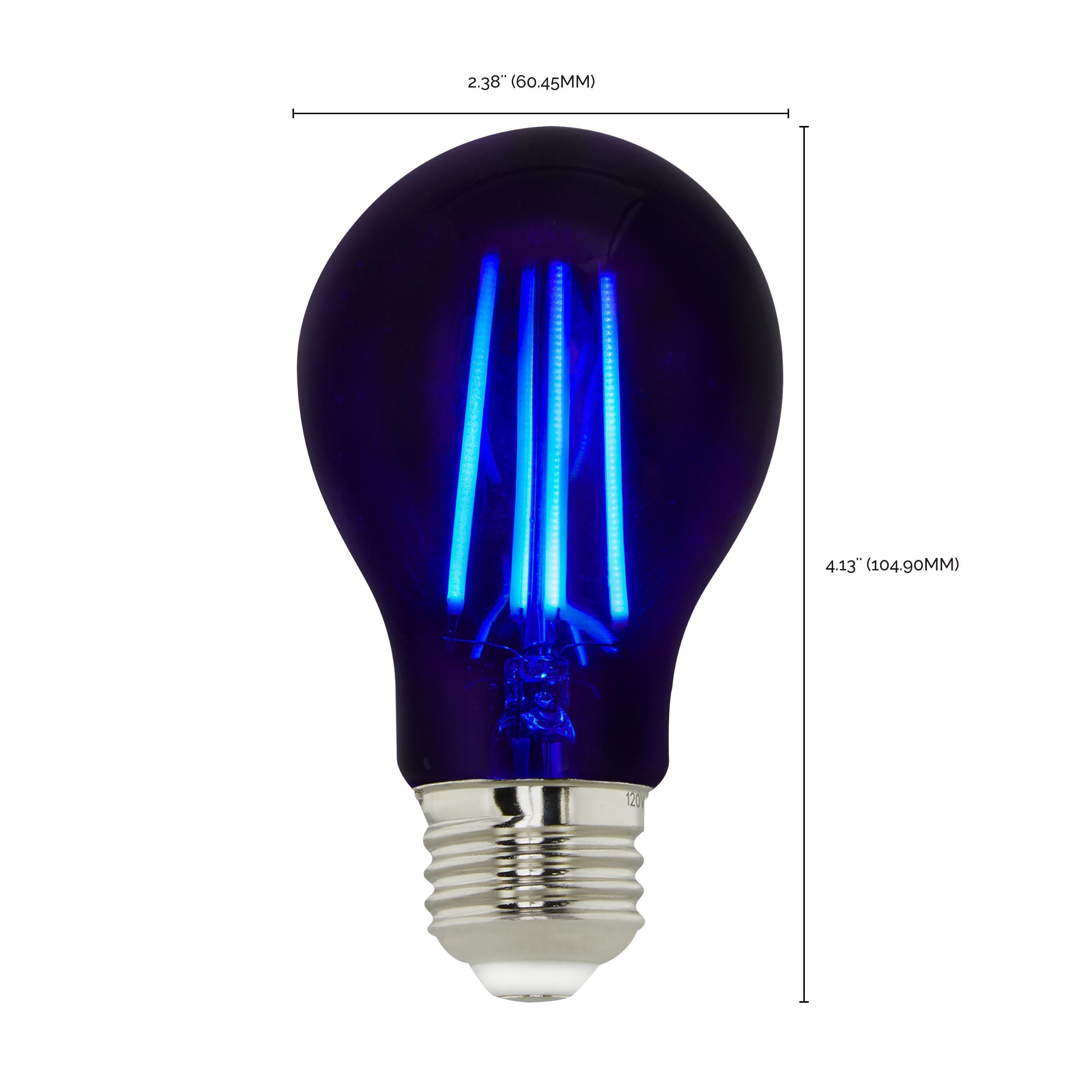 Picture of S14990 - 6.5 Watt - LED A19 - Black Light Bulb - Medium Base - 120 Volt