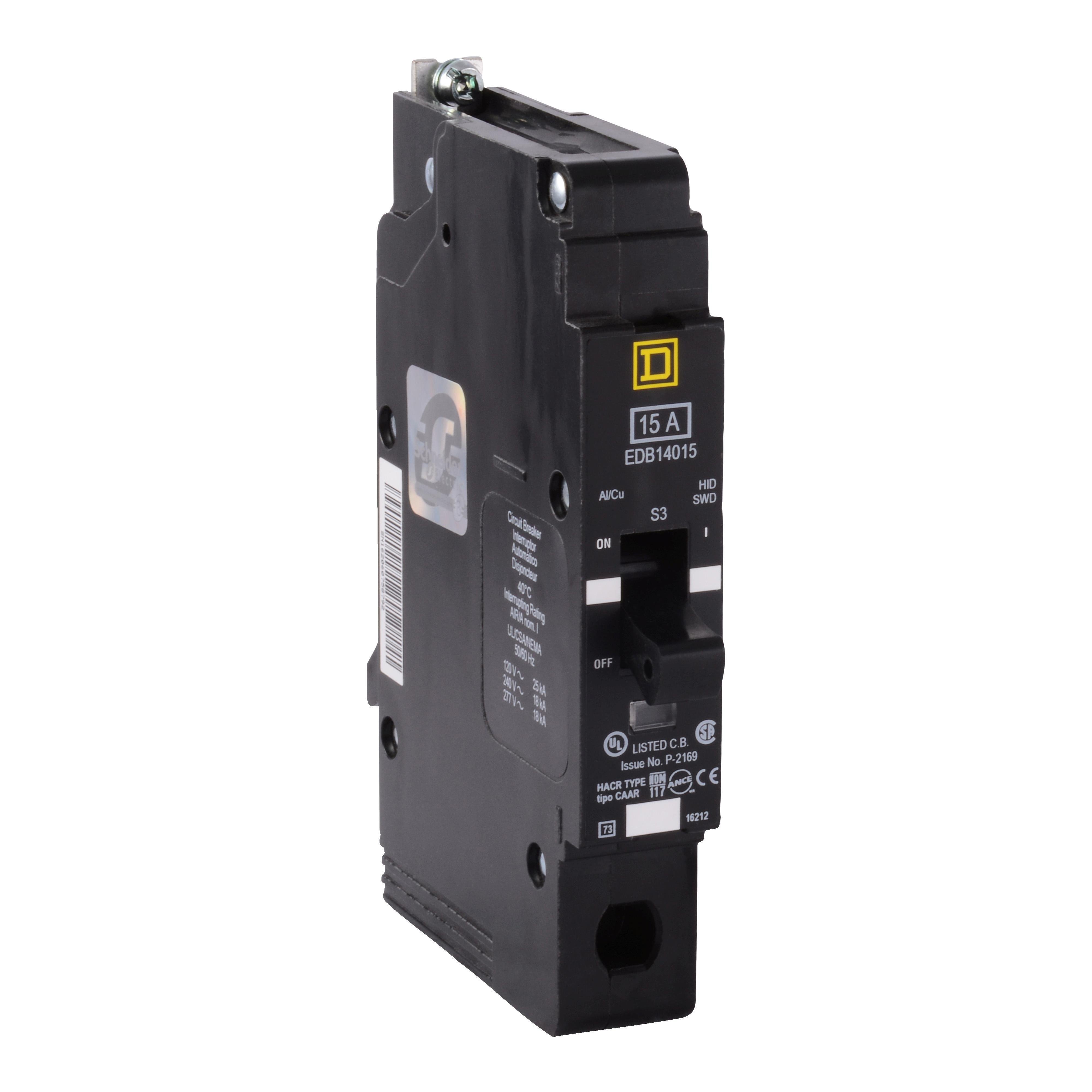 EJB14070 - Mini circuit breaker, E-Frame, 70A, 1 pole, 277VAC, 100kA max, bolt on [TAA]