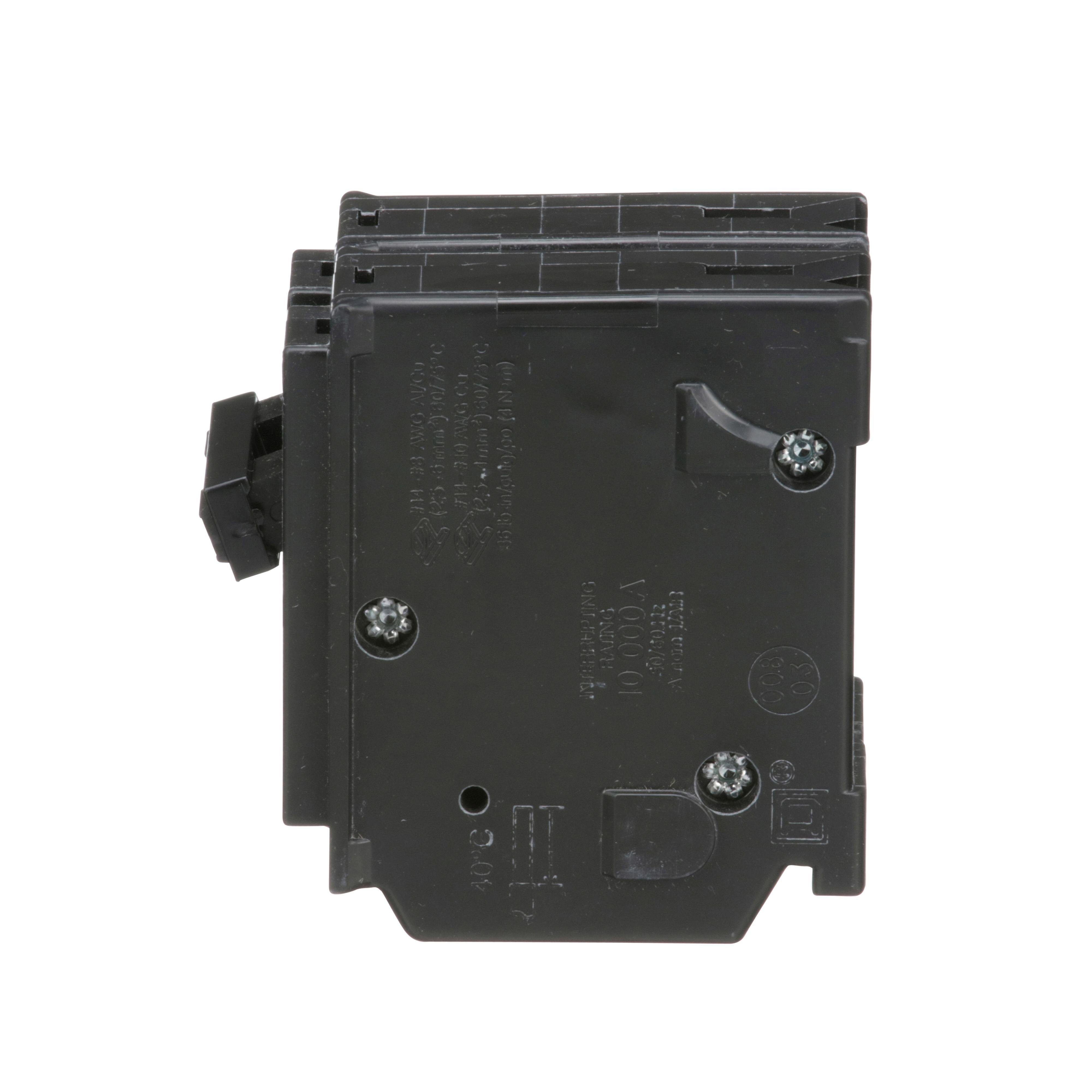 Picture of HOM215 - Mini circuit breaker, Homeline, 15A, 2 pole, 120/240VAC, 10kA AIR, standard type, plug in, UL