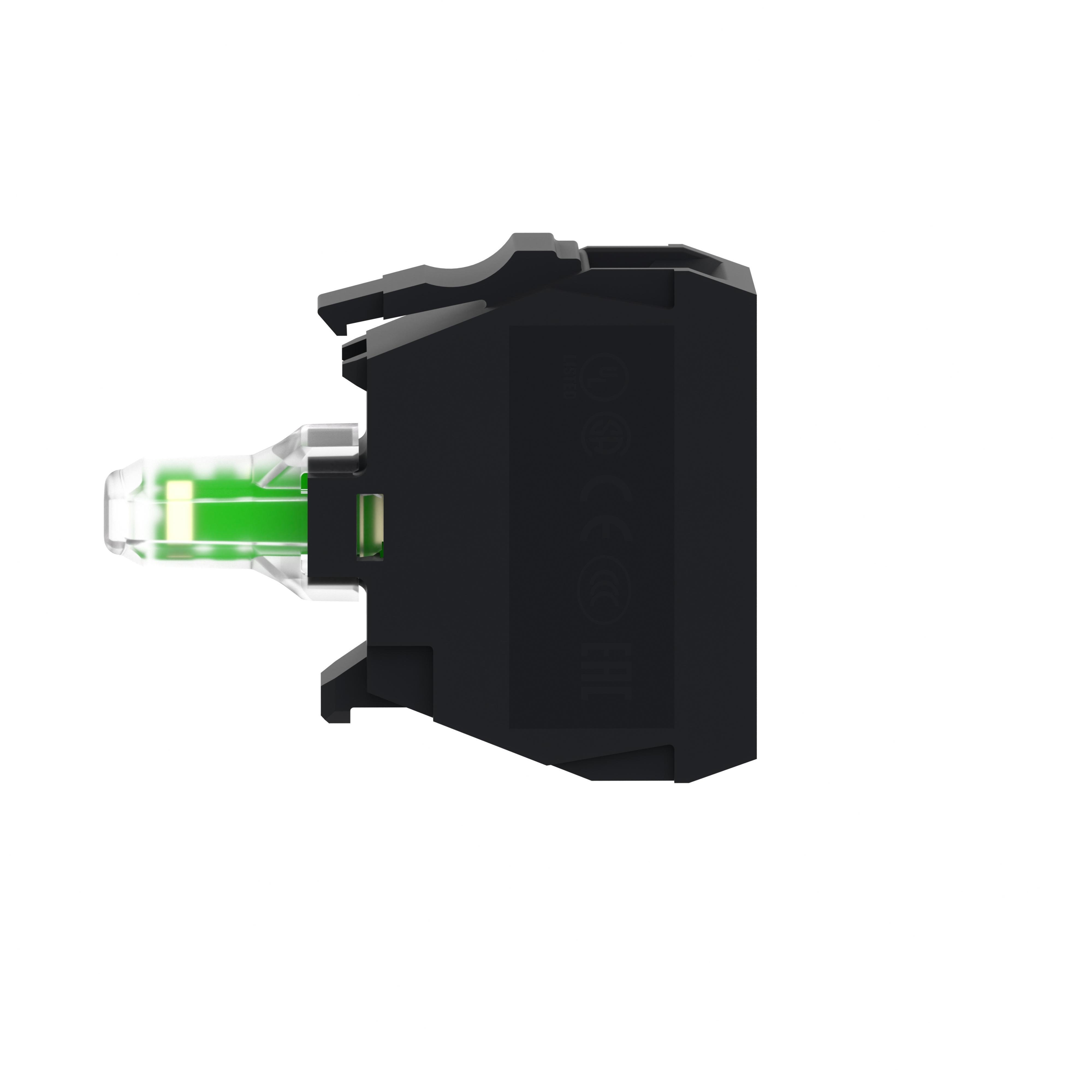 Picture of ZBVBG1 - Light block, Harmony XB4, Harmony XB5, for head 22mm, universal LED, screw clamp terminals, 24...120V AC DC