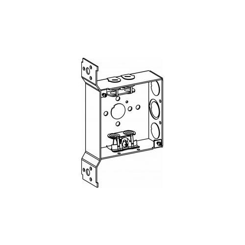 4SB-MC-FB - 1-1/2" DEEP, 4" SQUARE (4S) BOX WELDED WITH MC CLAMPS & FB BRACKET