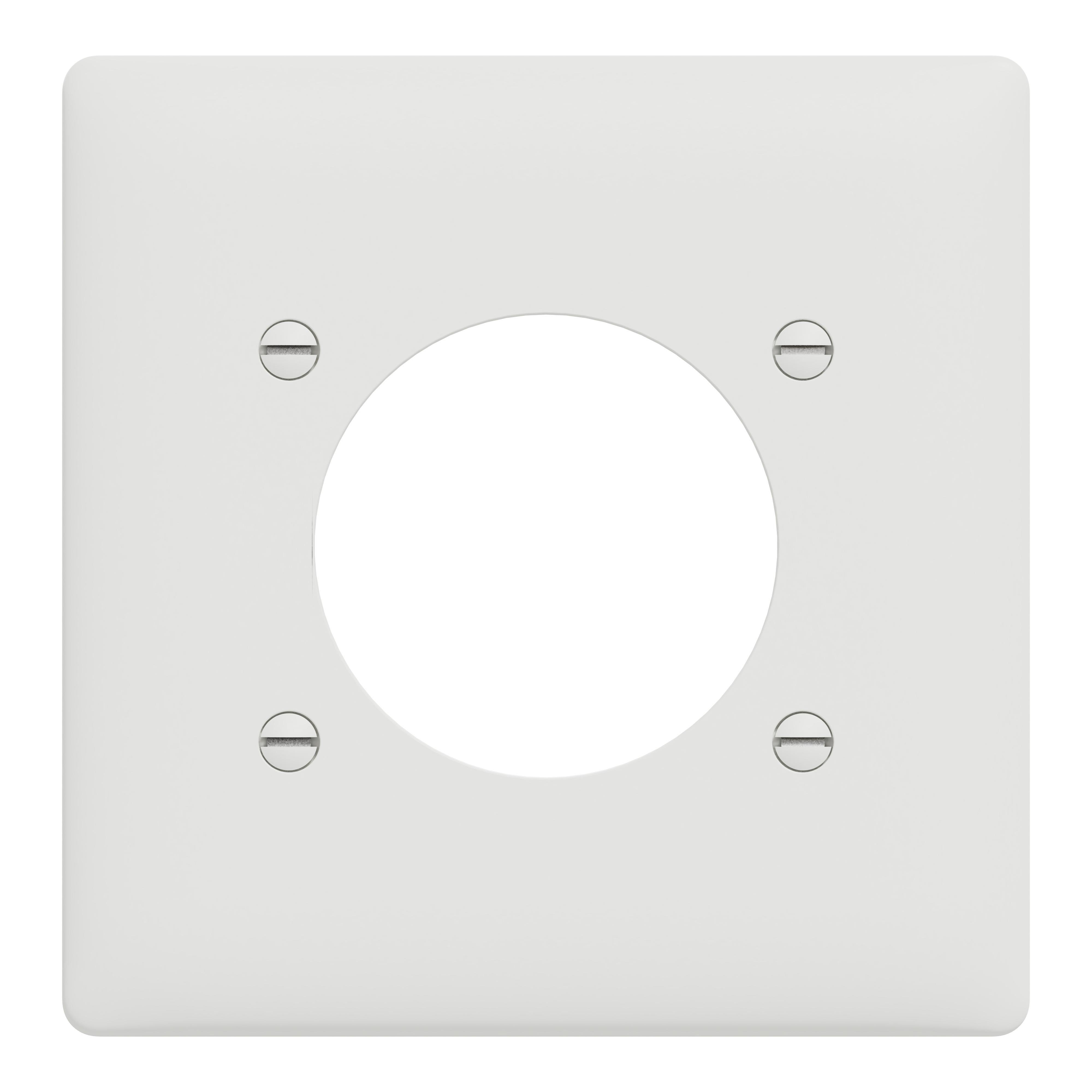 SQWS461011WH - Cover frame, X Series, 1 gang, for dryer/range outlet, white, matte finish