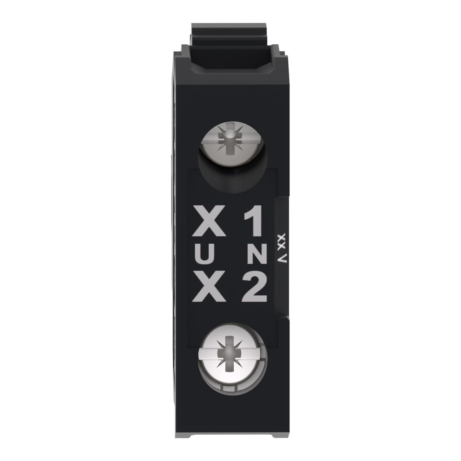 ZBVBG1 - Light block, Harmony XB4, Harmony XB5, for head 22mm, universal LED, screw clamp terminals, 24...120V AC DC