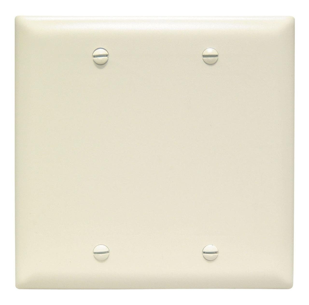TP23-LA - TradeMaster® 2-Gang Nylon Wall Plate, Blank, Box Mounted, Light Almond