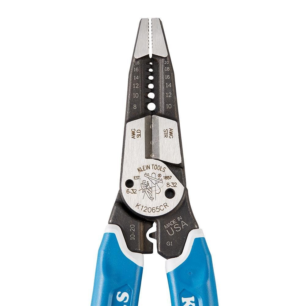 Picture of K12065CR - Klein-Kurve® Heavy-Duty Wire Stripper / Cutter / Crimper Multi Tool, 8-20 AWG