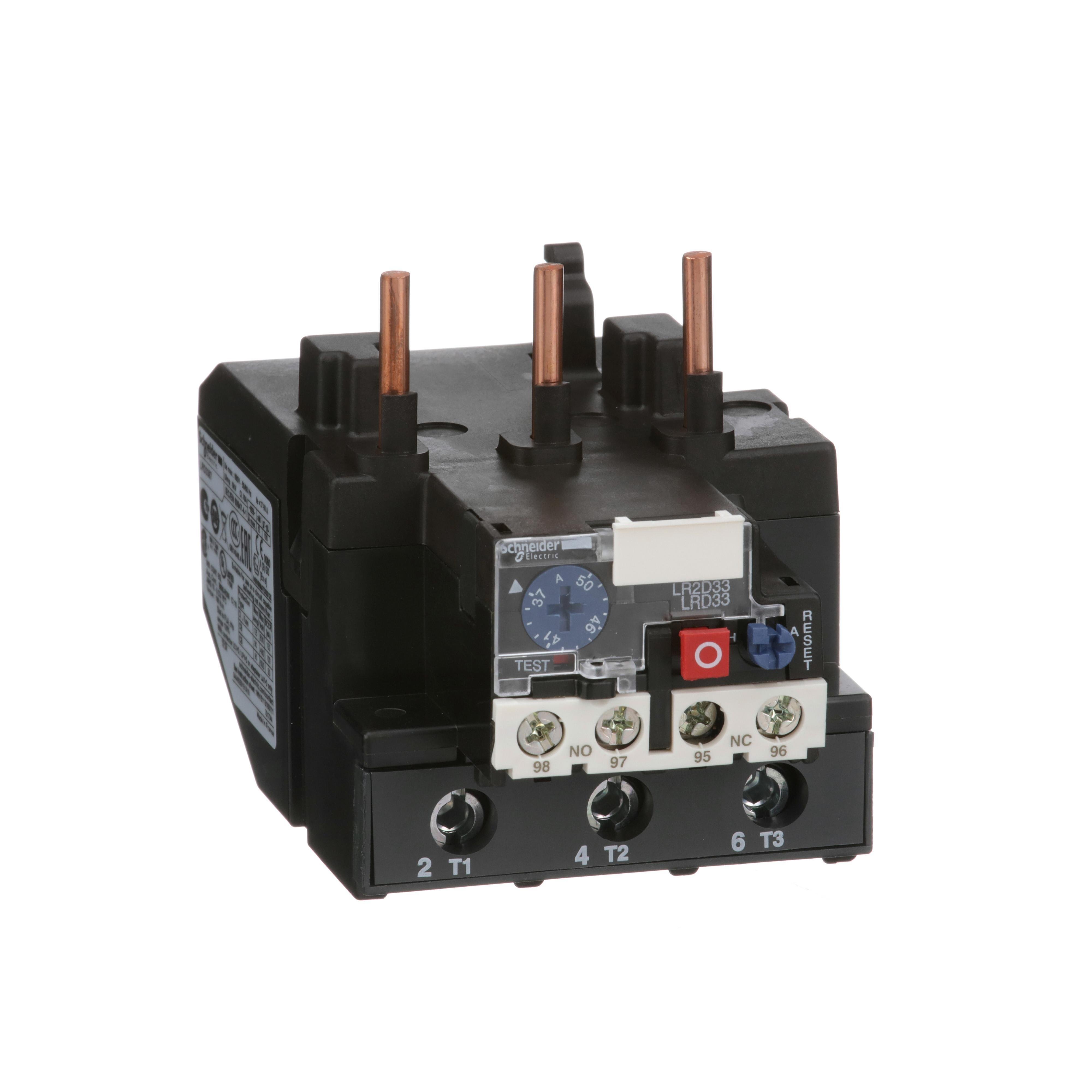 LRD3357 - TeSys Deca, thermal overload relay, 37 to 50 A, class 10A, for LC1D80 and LC1D95