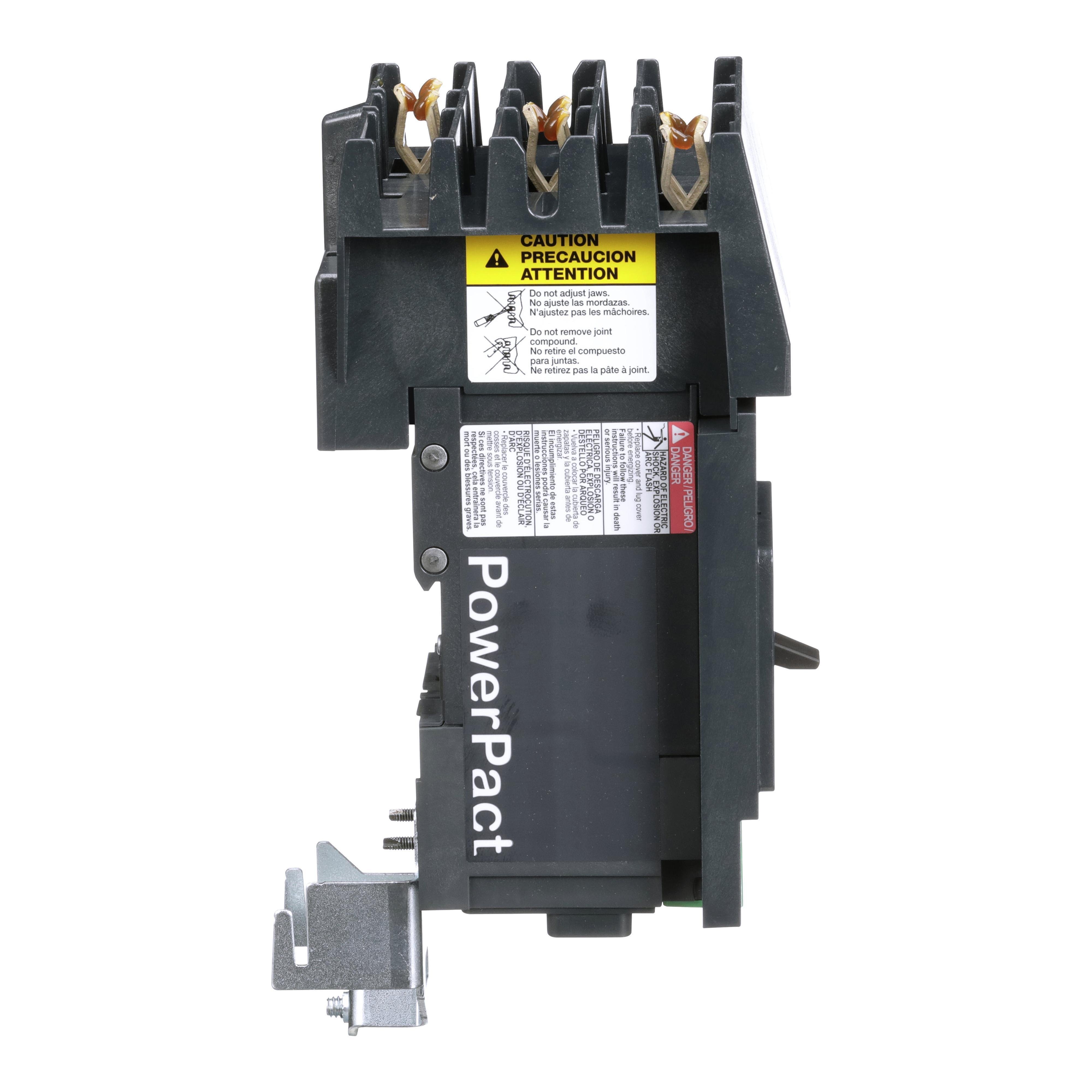 Picture of BDA36080 - Circuit breaker, PowerPacT B, 80A, 3 pole, 600Y/347VAC, 14kA, I-Line, thermal magnetic, 80%, ABC