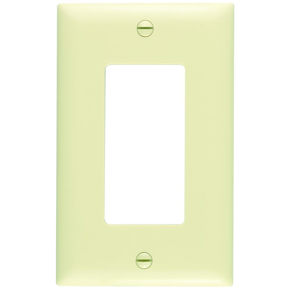 Picture of TP26-I - TradeMaster® 1-Gang Nylon Wall Plate, 1 Decorator Opening, Ivory