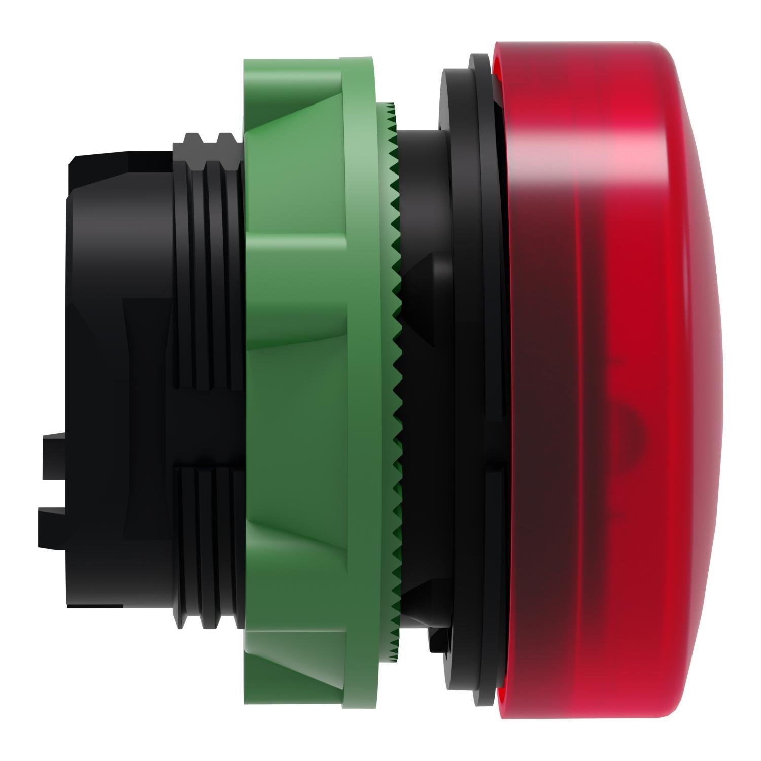 Picture of ZB5AV043 - Head for pilot light, Harmony XB5, plastic, red, 22mm, plain lens, BA9s base fitting