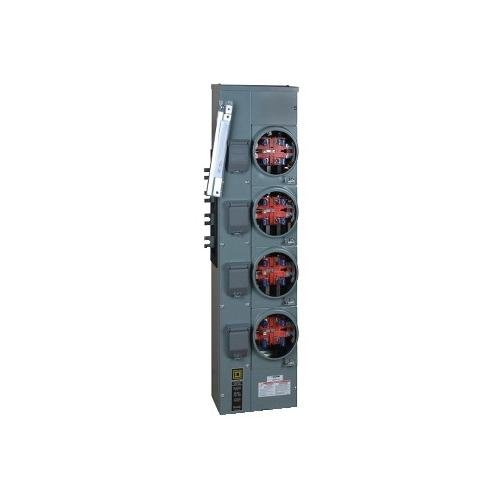 EZMR314125 - Branch unit, EZ Meter-Pak, 125A, 4 x 5 jaw sockets, 208Y/120VAC, no bypass, ringless, 800A Al busbar