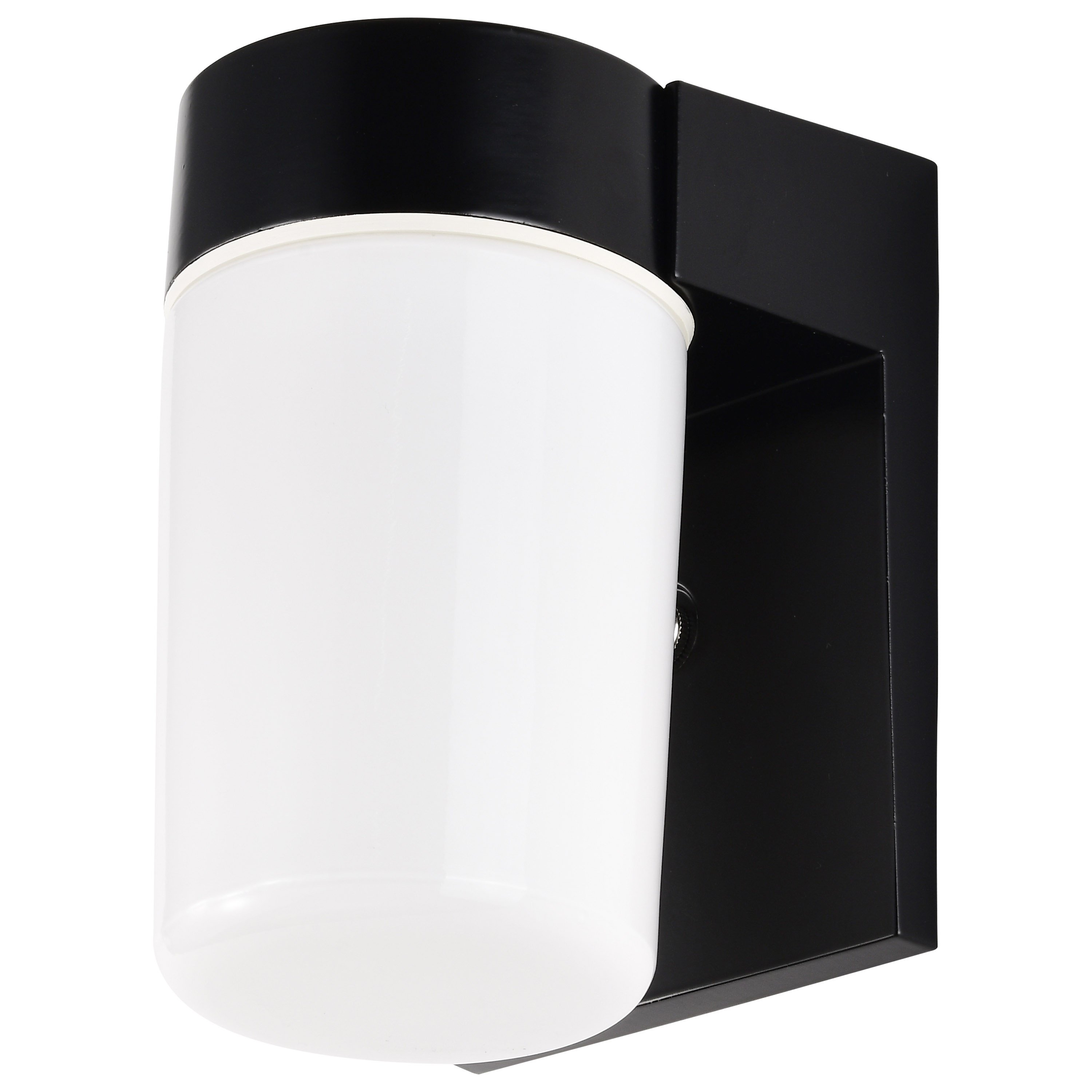 Picture of SF77-137 - 1 Light - 8" Utility Wall with White Glass - Black Finish