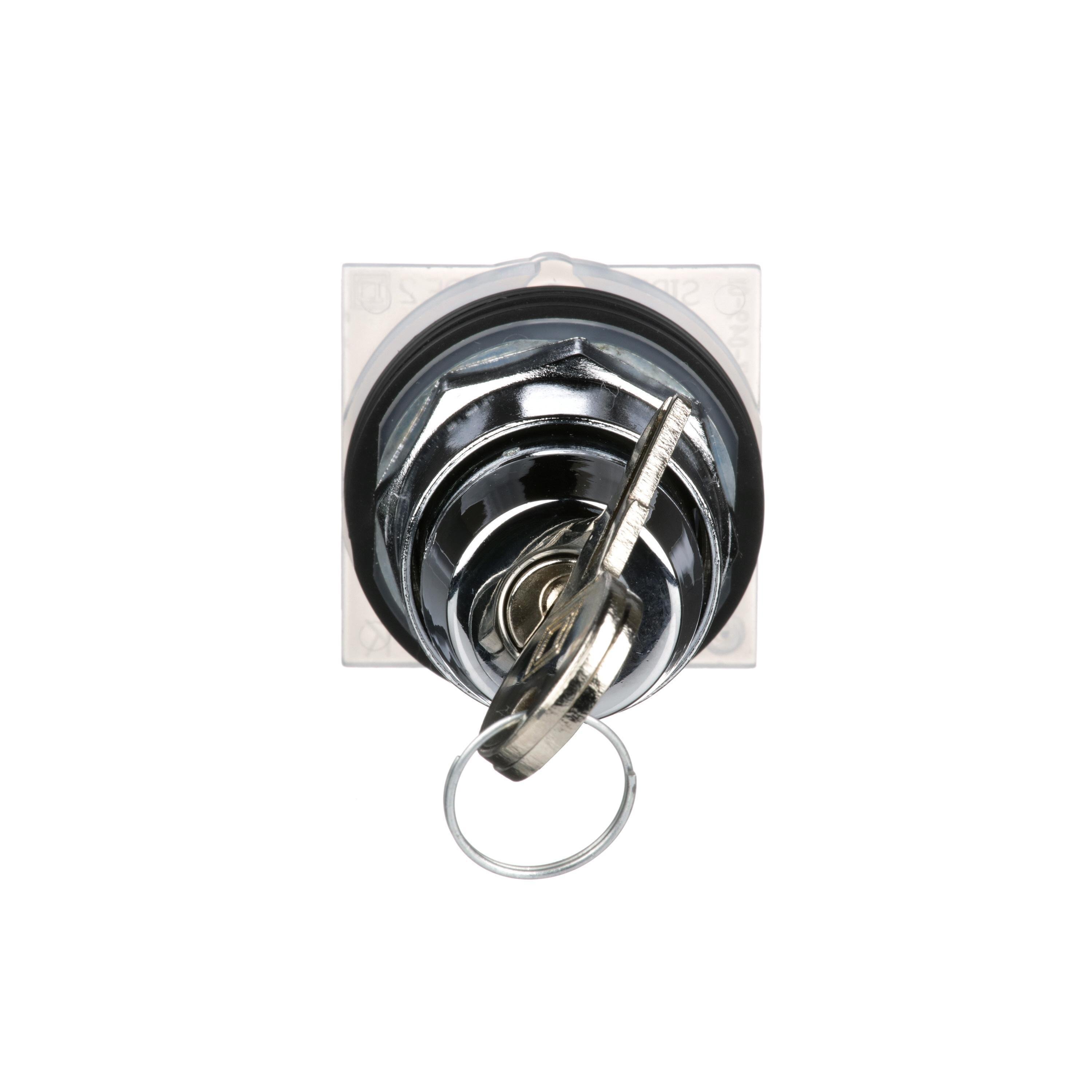 9001KS11K3 - 30mm Push Button, Type K, keyed selector switch, 2 position, key removal on left or right