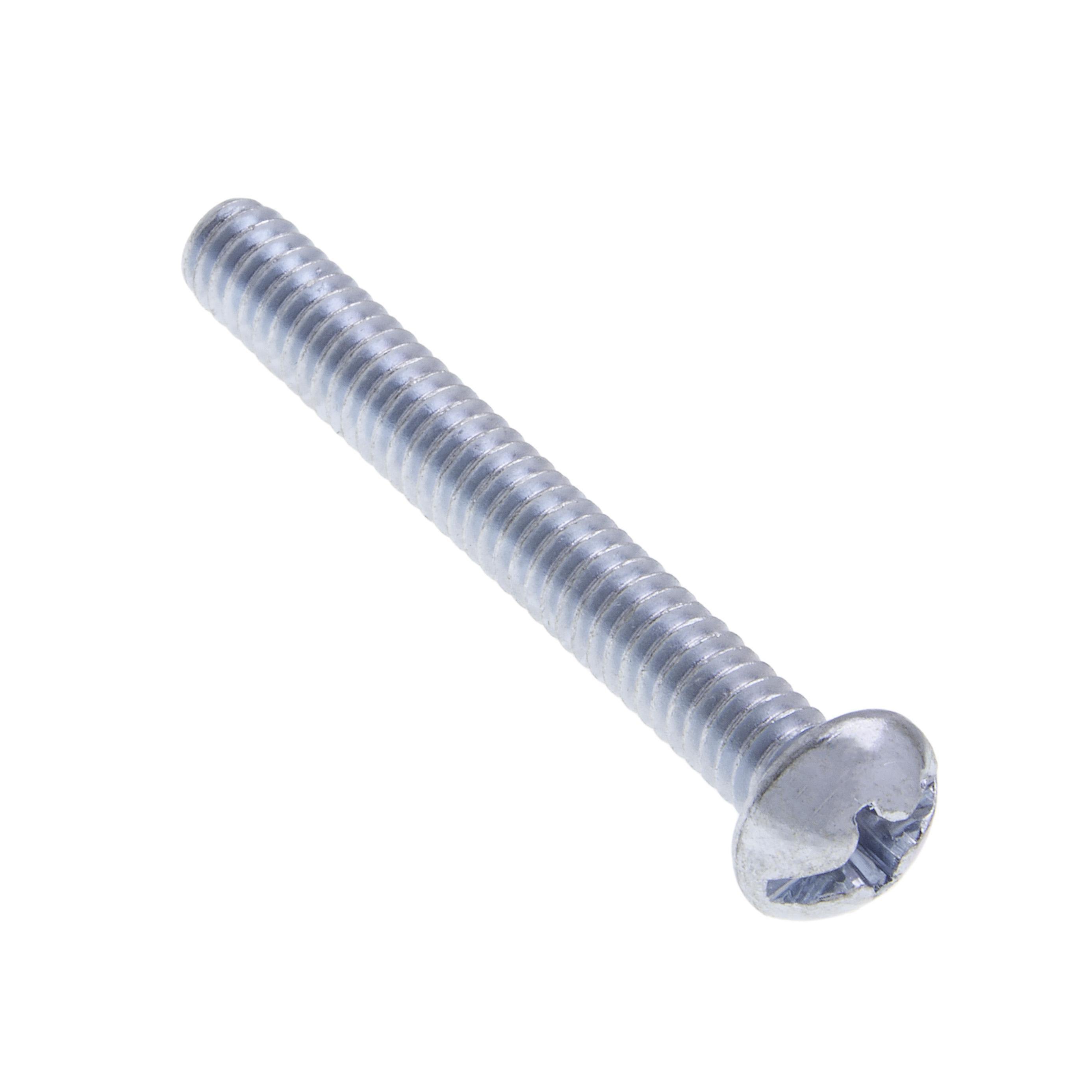 1/4-20 x 2 in. Round Head Combo Machine Screws - Steel Zinc - 100qty