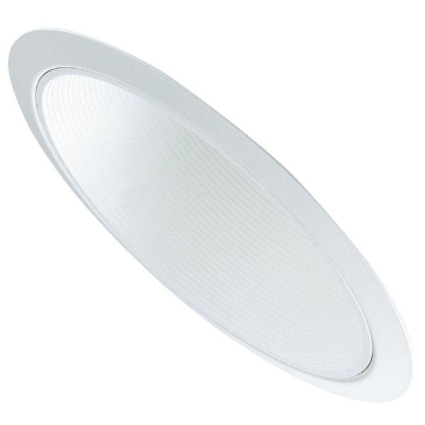 456W - 6" Trim Baffle Trim for Slope Ceiling White Trim with White Baffle