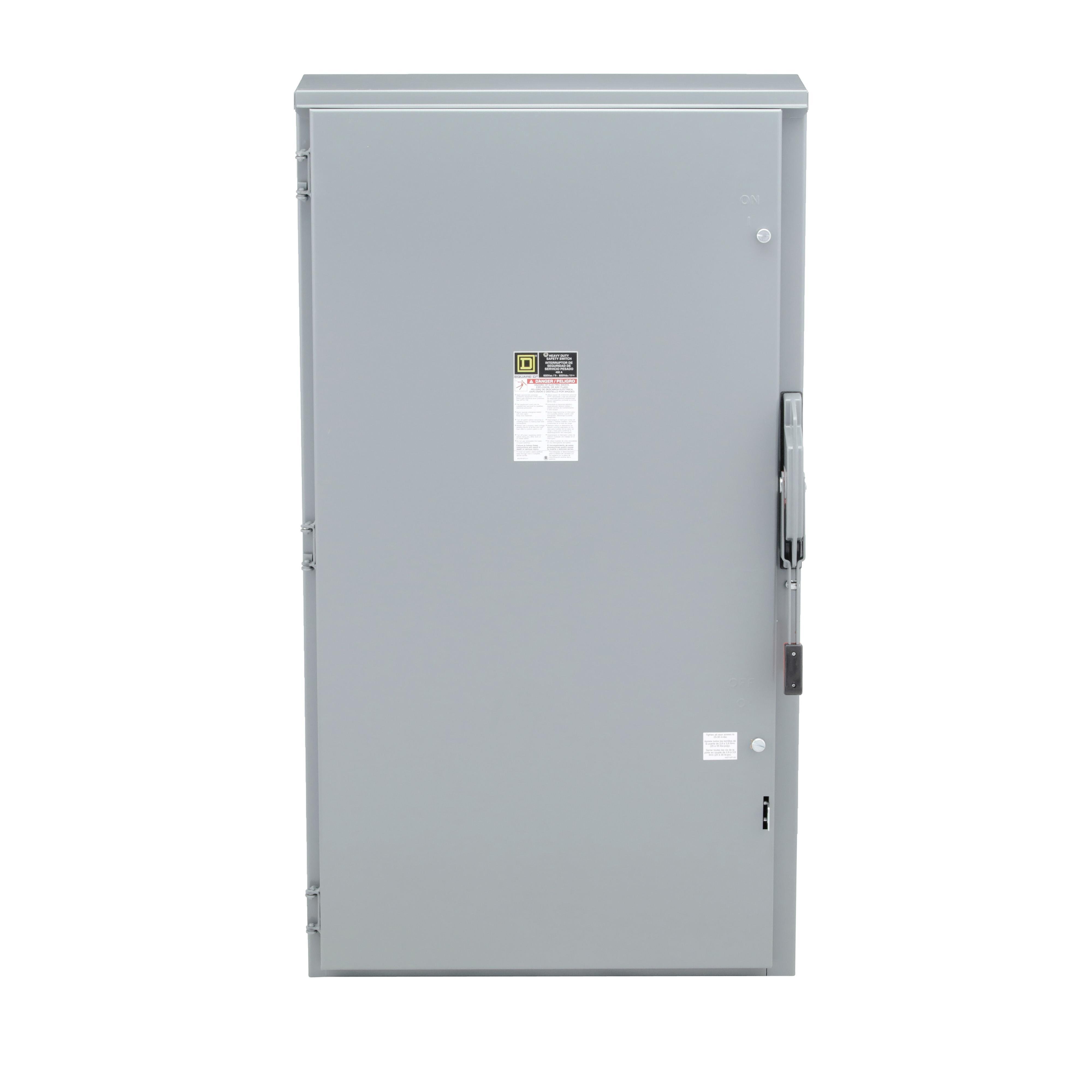 Picture of H365NR - Safety switch, heavy duty, fusible, 400A, 4 wire, 3 pole, 1 neutral, 250hp, 600VAC/DC, NEMA 3R
