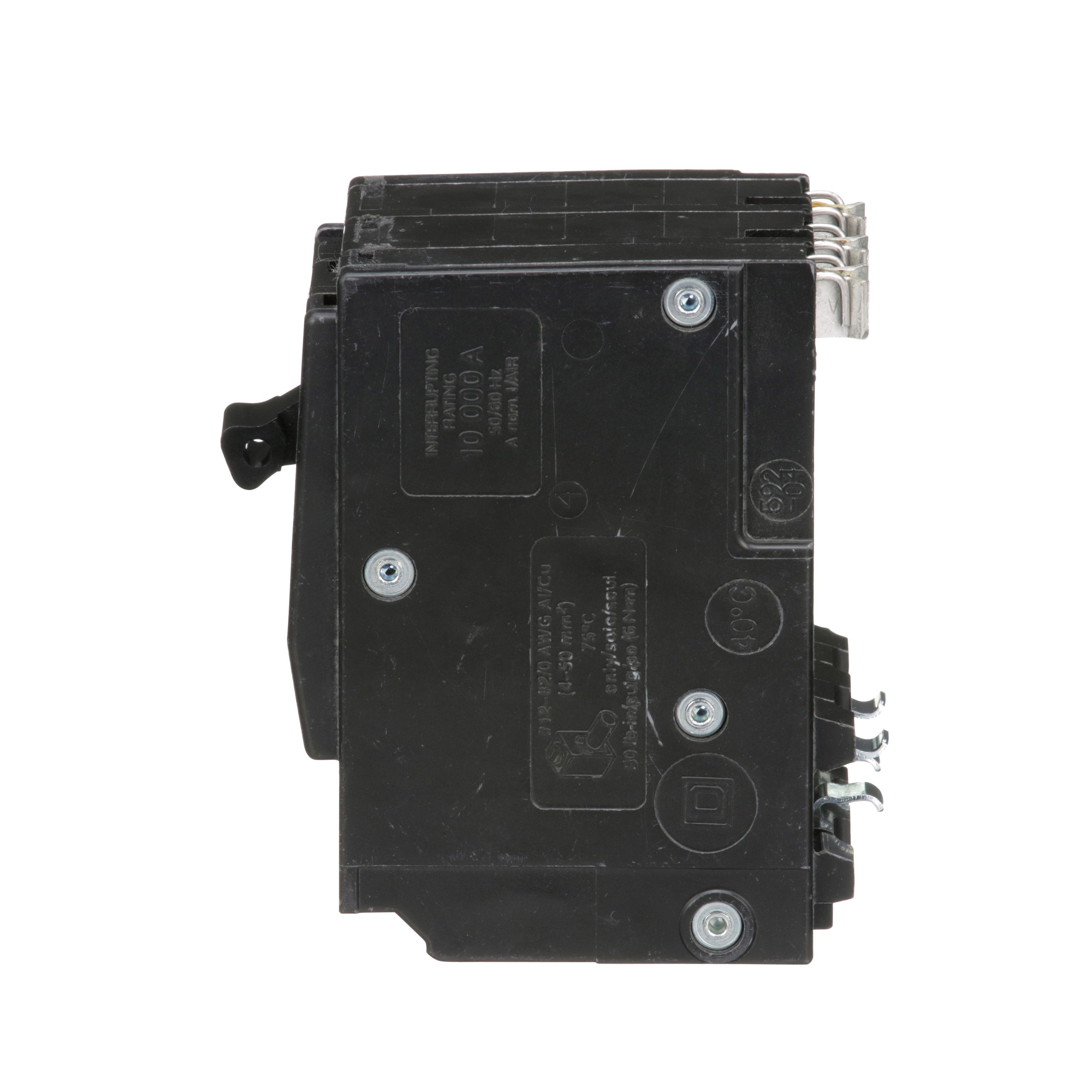 Picture of QO380 - Mini circuit breaker, QO, 80A, 3 pole, 120/240VAC, 10kA, plug in