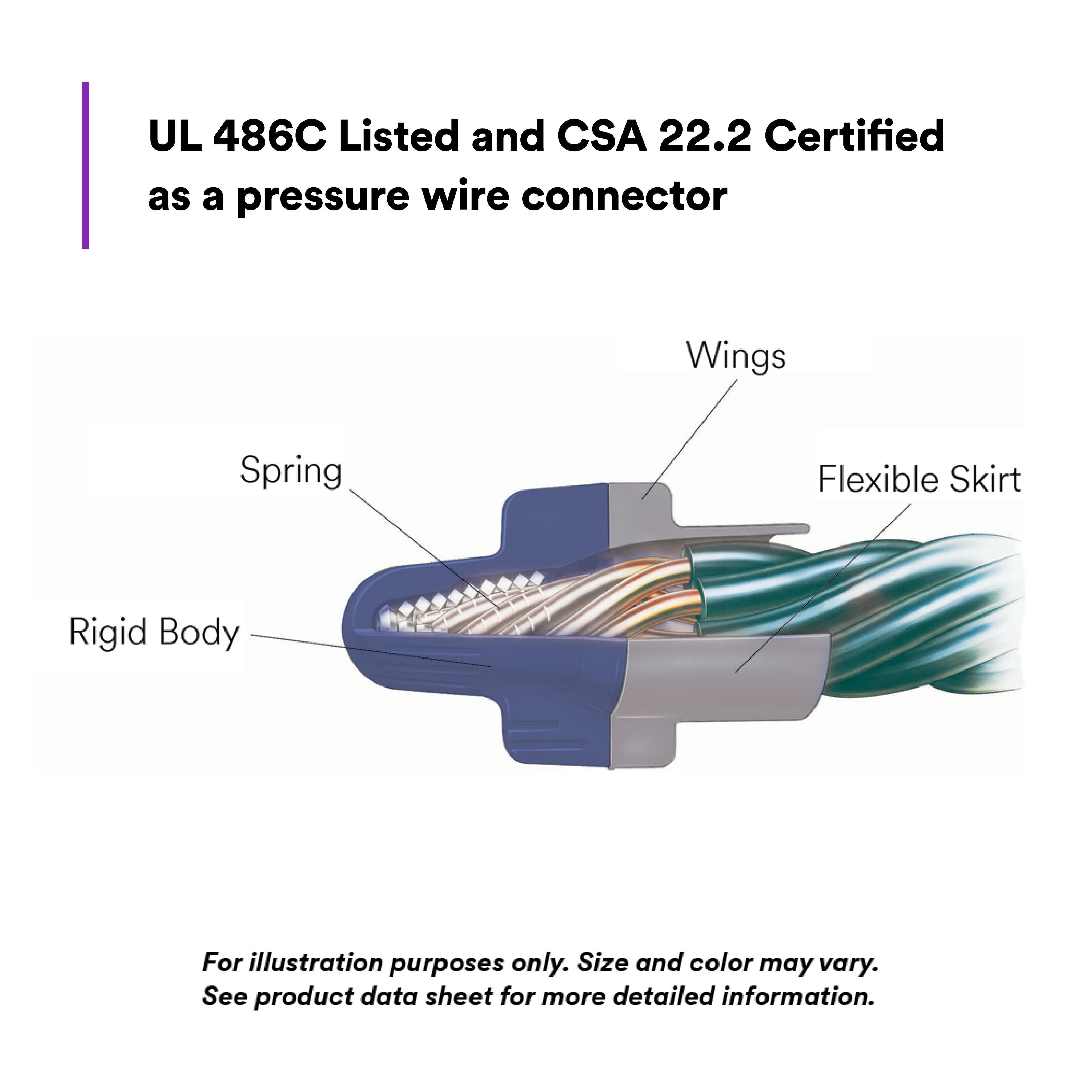 Picture of 3M Performance Plus Wire Connector B/G+JUG, Blue/Gray, 14-6 AWG, 250 per Jug