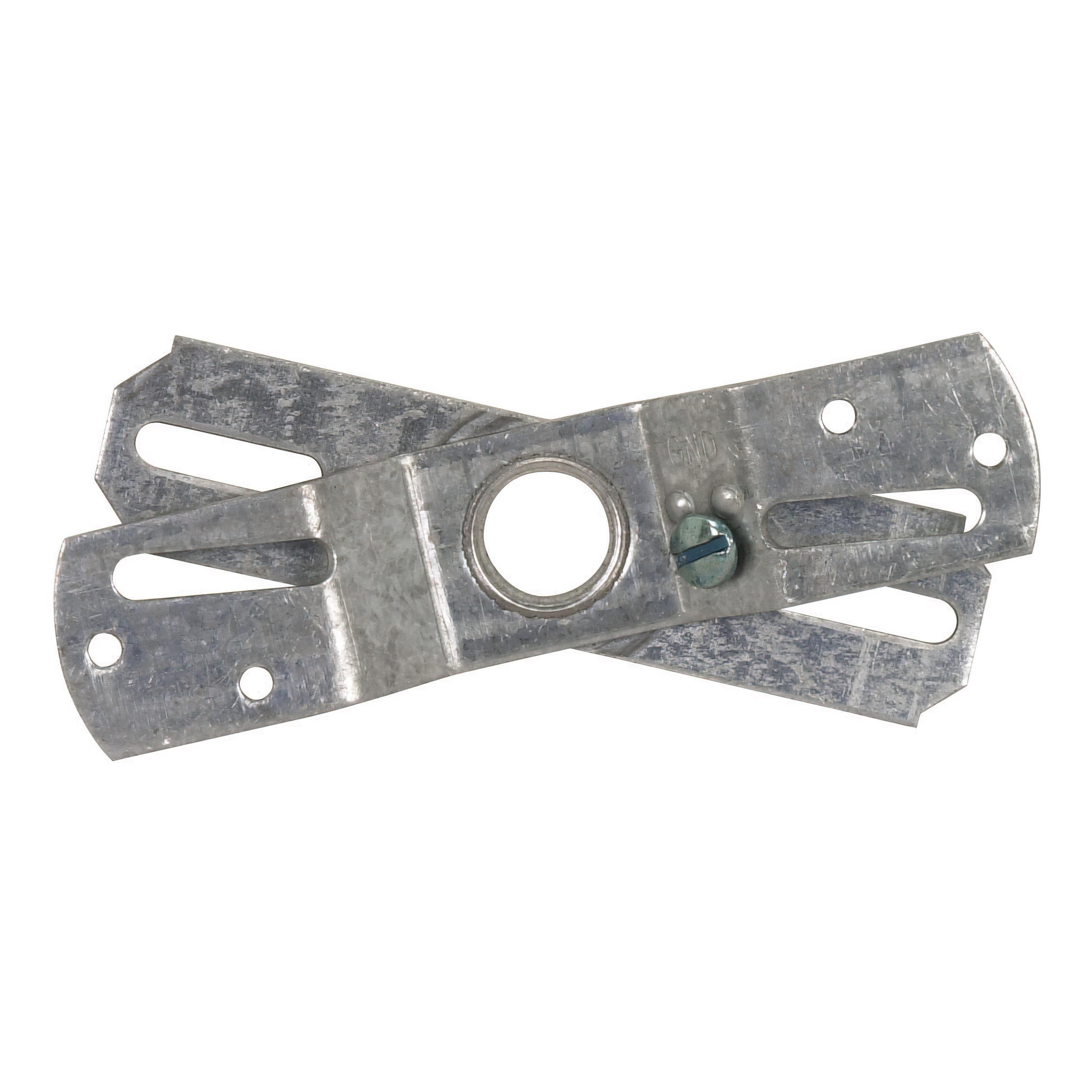 90-1073 - Double Crossbars, Screw Holes, 2-3/4" And 3-7/8" Center To Center With Ground Screw