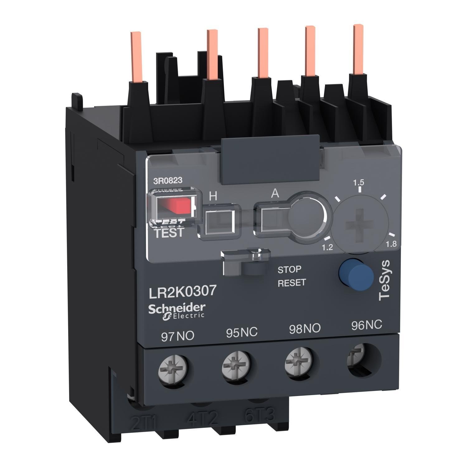 LR2K0307 - Differential thermal overload relays, TeSys K, 1.2 to 1.8 A, class 10A