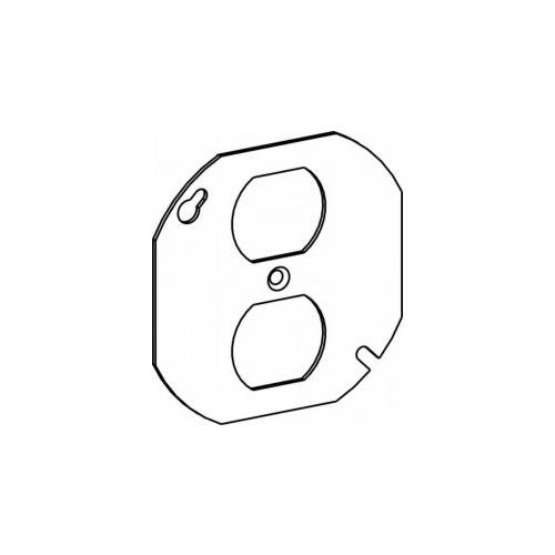 4RC-DR - FLAT, 4" ROUND DUPLEX RECEPTACLE COVER