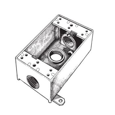 Picture of 30203Z - WP BOX 3H-1/2" W/LUG BRNZ