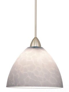 MP-LED541-WT/BN - Faberge LED White Pendant with Brushed Nickel Canopy