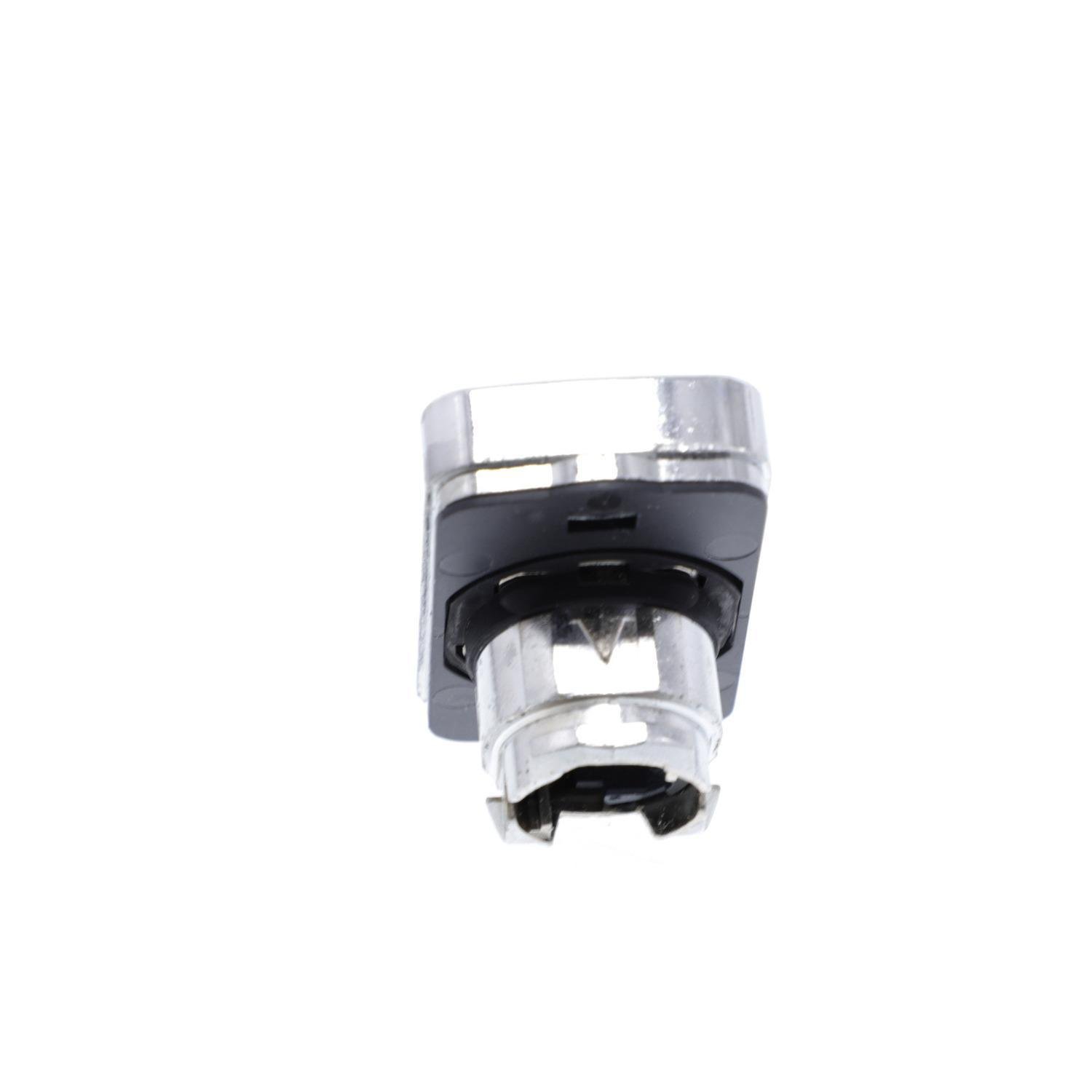 Picture of ZB4BW7L3741 - Illuminated double headed push button head, Harmony XB4, metal, 22mm, marked, 1 green flush I + 1 pilot light + 1 red projecting O