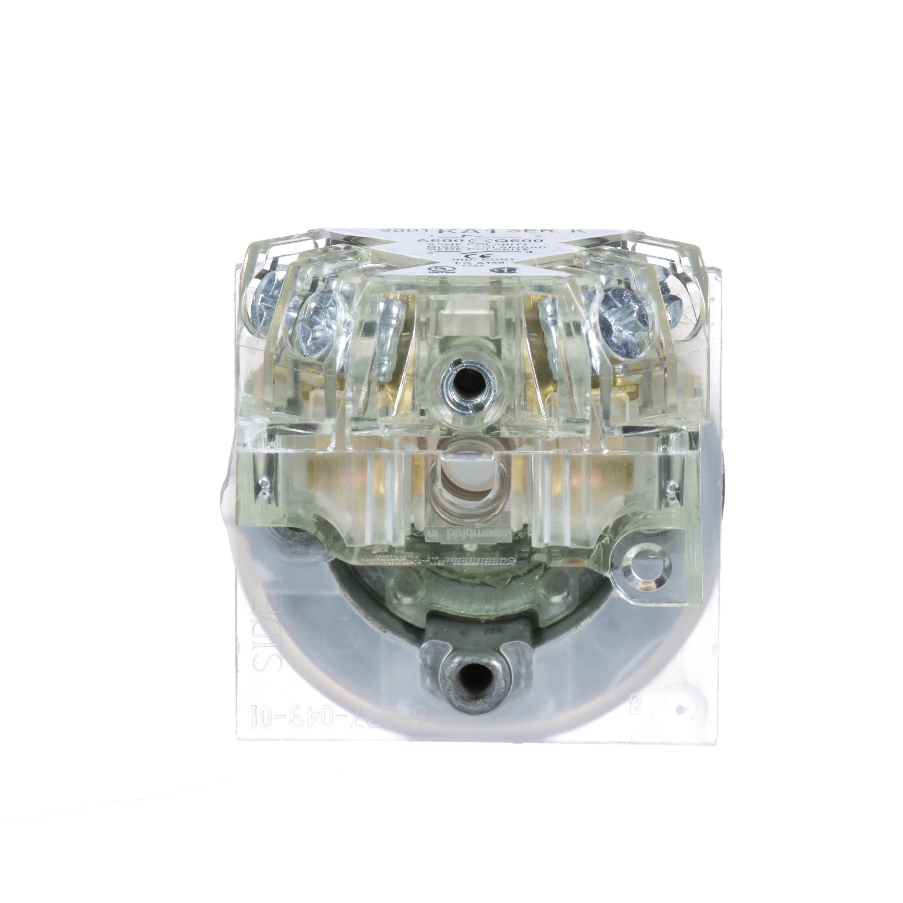 Picture of 9001KR1GH13 - 30mm Push Button, Type K, push button, full guard, green, 1 NO and 1 NC