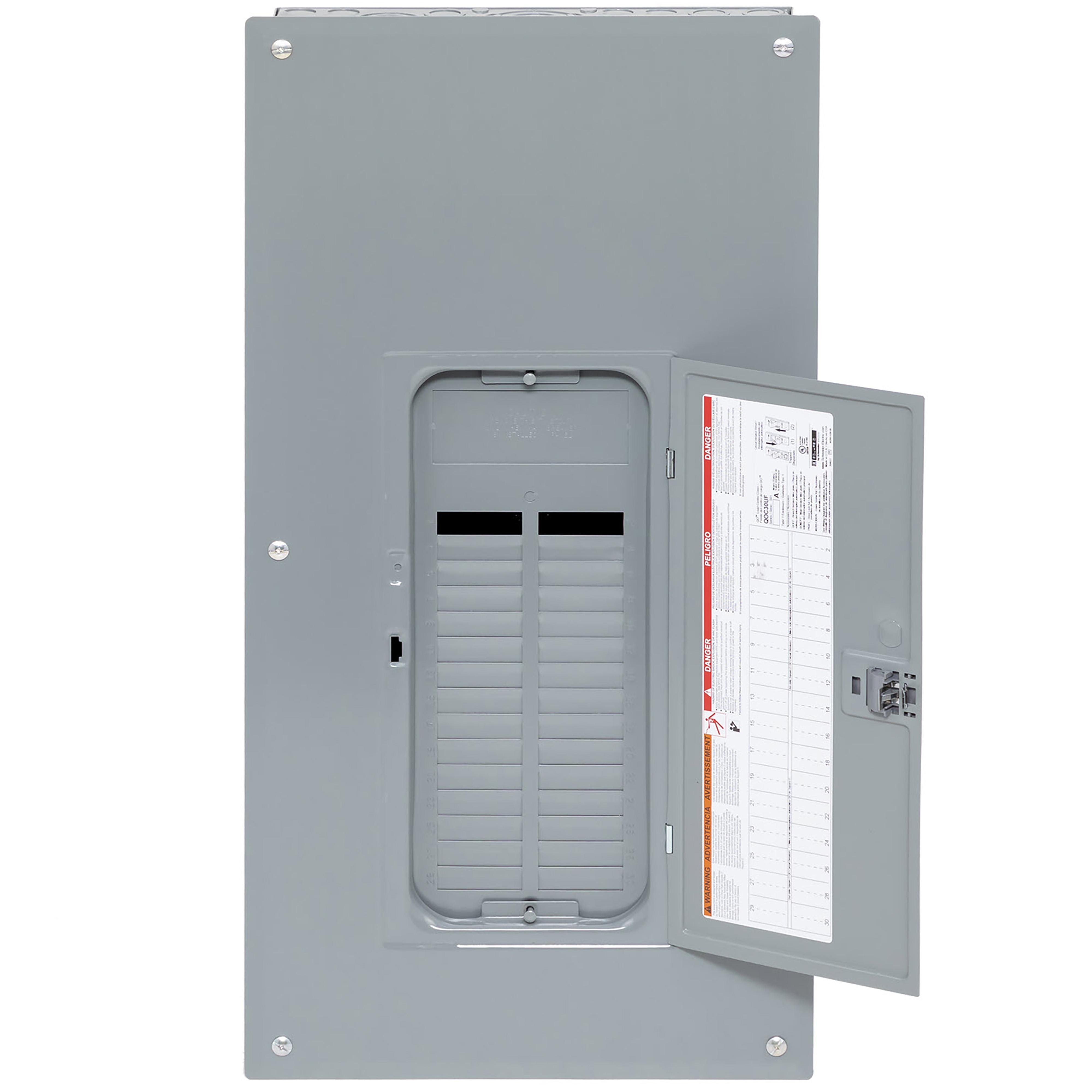 QO130L200PGC - Load center, QO, 1 phase, 30 spaces, 40 circuits, 200A convertible main lugs, PoN, NEMA1, gnd bar, combo cover