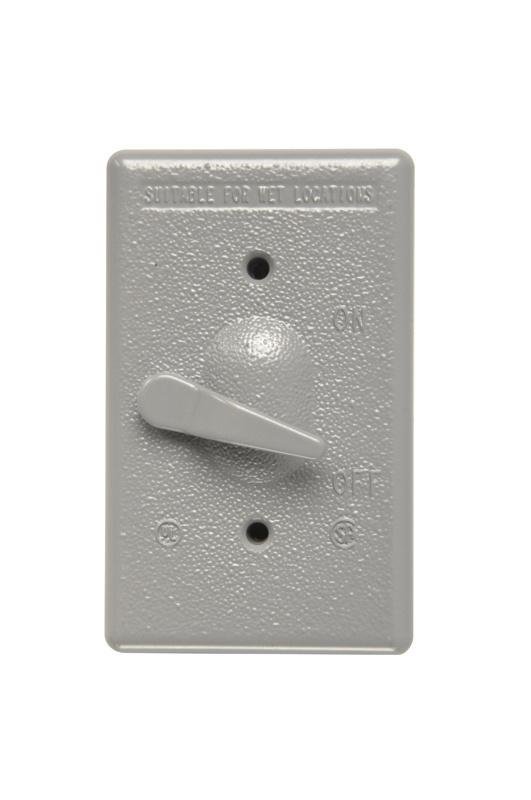CA1-GL - Cast Weatherproof Toggle Switch Cover with Actuating Lever, Gray