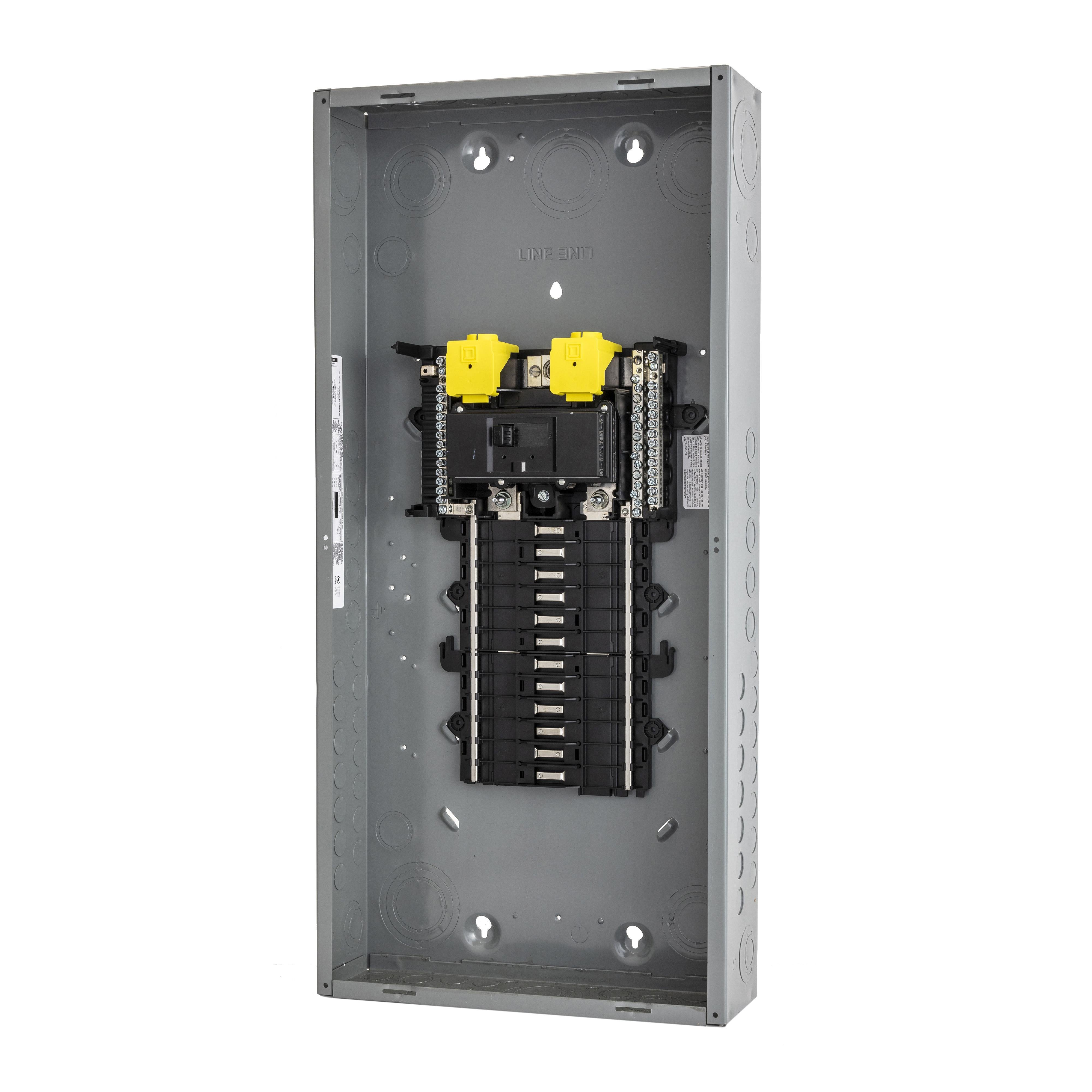 QO124M125P - Load center, QO, 1 phase, 24 spaces, 34 circuits, 125A convertible main breaker, PoN, NEMA1