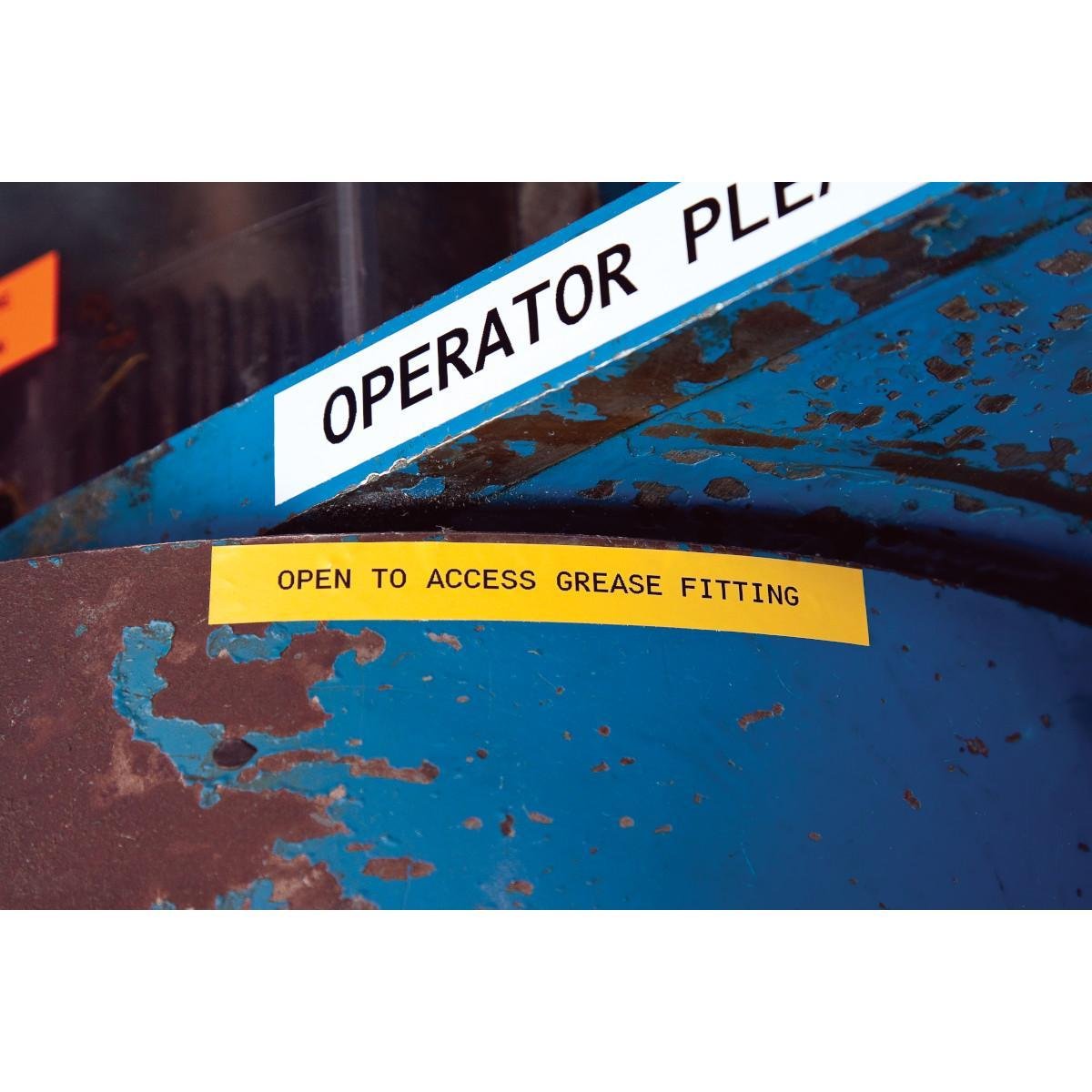 Picture of M21-750-595-YL - BMP21 Series Indoor/Outdoor Vinyl Labels 0.75" W x 21' L, Yellow