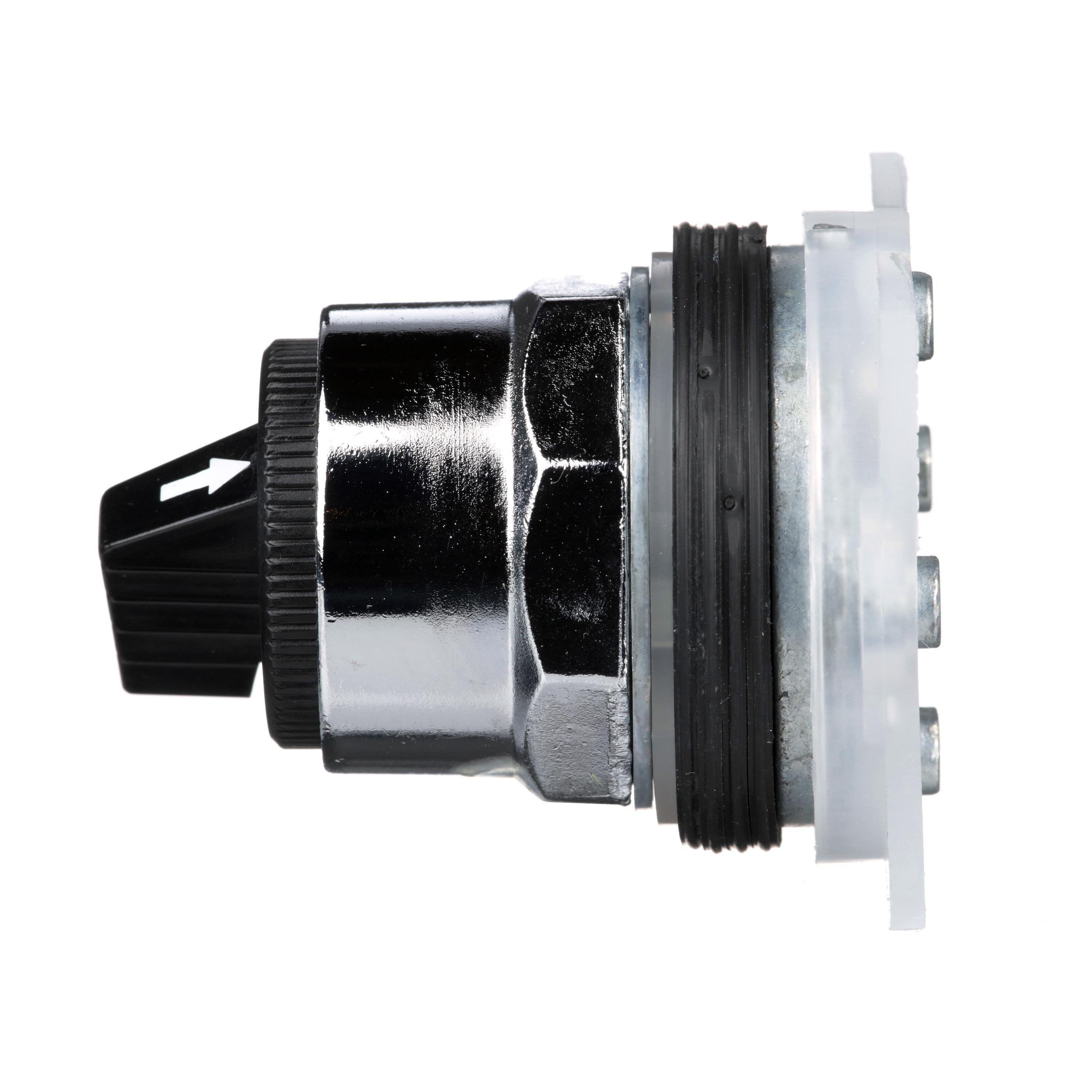 9001KS11B - 30mm Push Button, Type K, selector switch, 2 position, black knob