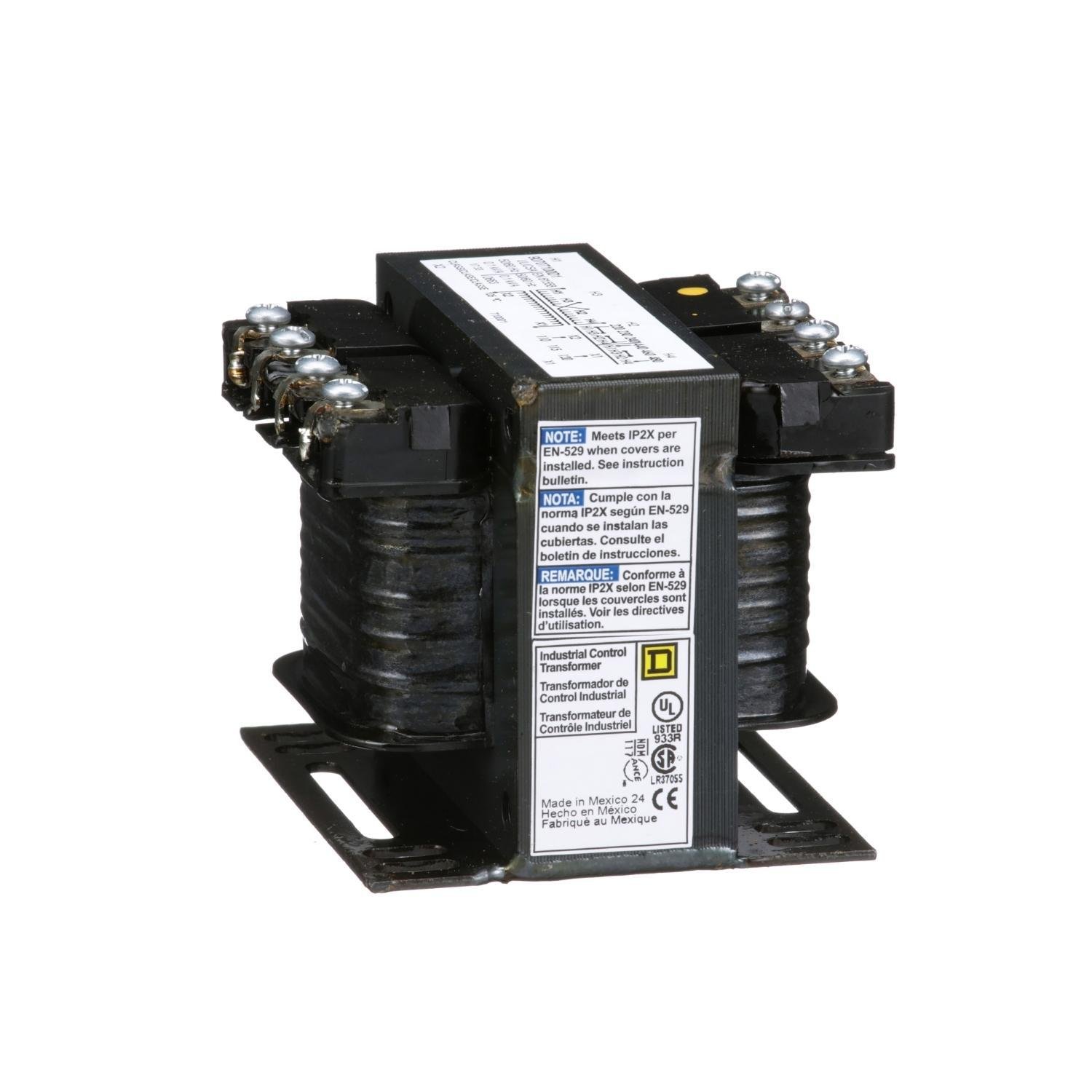 Picture of 9070T100D1 - Transformer, Type T, industrial control, 100VA, 1 phase, 240x480V primary, 120V secondary, 55C rise