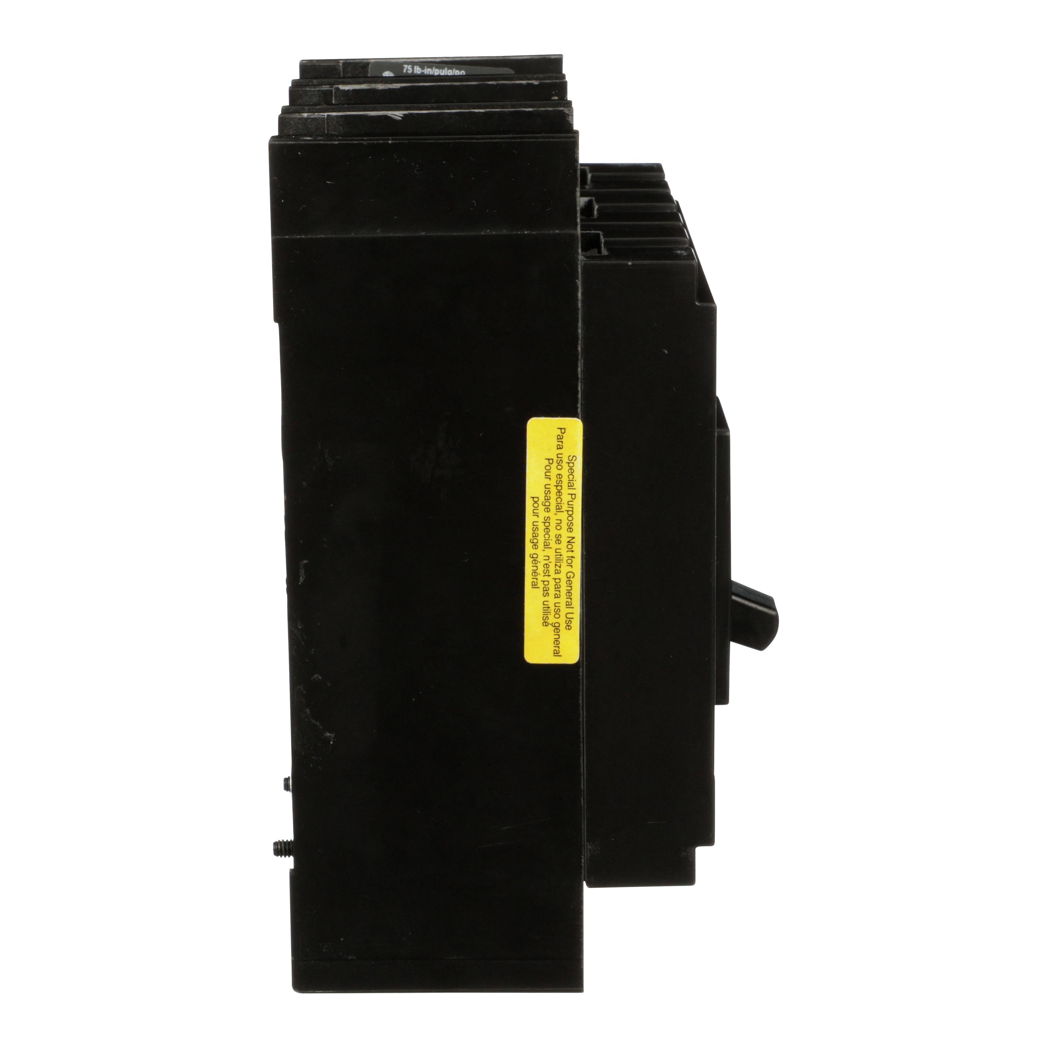 Picture of QBP32150TM - Circuit breaker, PowerPacT Q, 150A, 3 pole, 240VAC, 10kA, lugs, thermal magnetic, 80%, bottom of panel