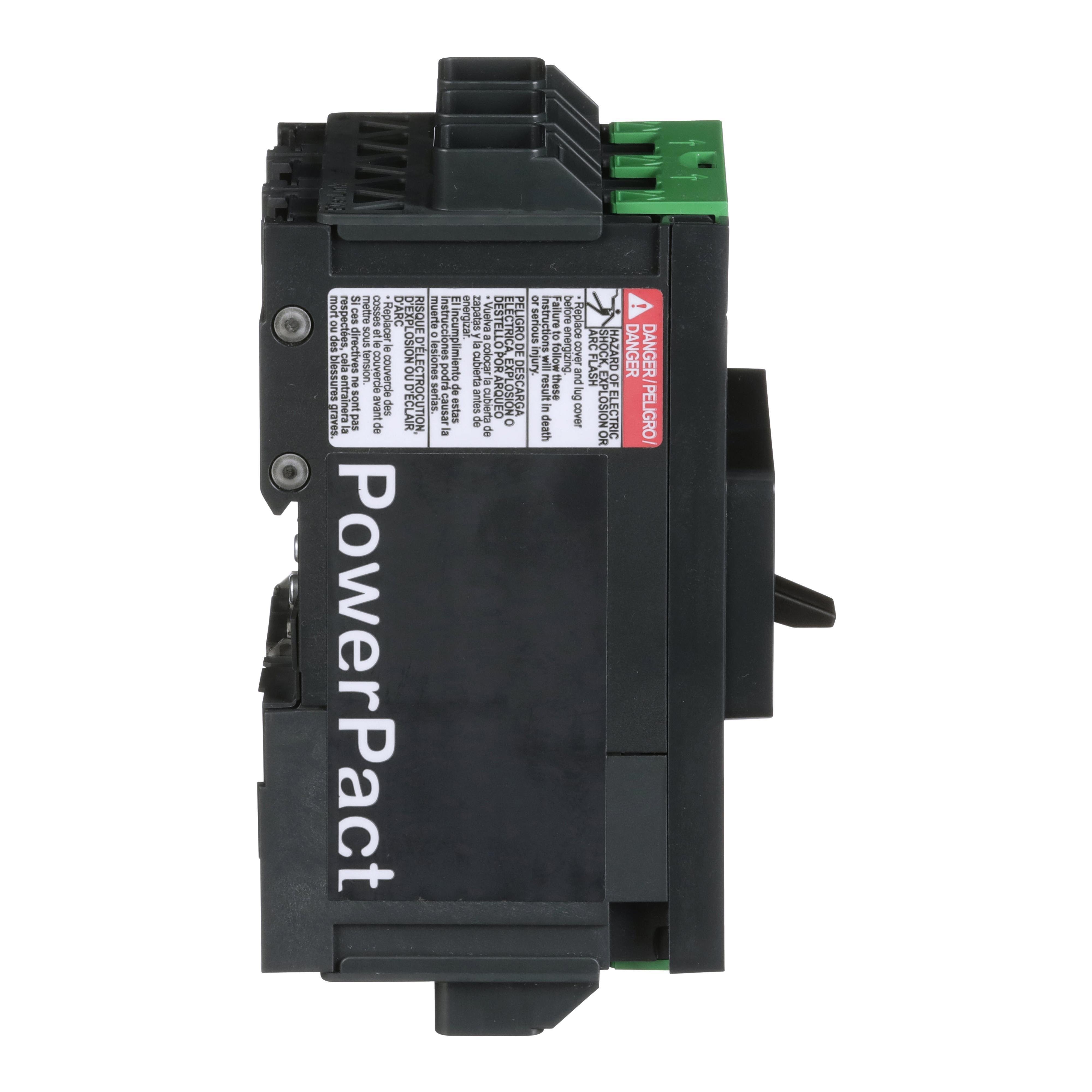 Picture of BGL36015 - Circuit breaker, PowerPacT B, 15A, 3 pole, 600Y/347VAC, 18kA, lugs, thermal magnetic, 80%