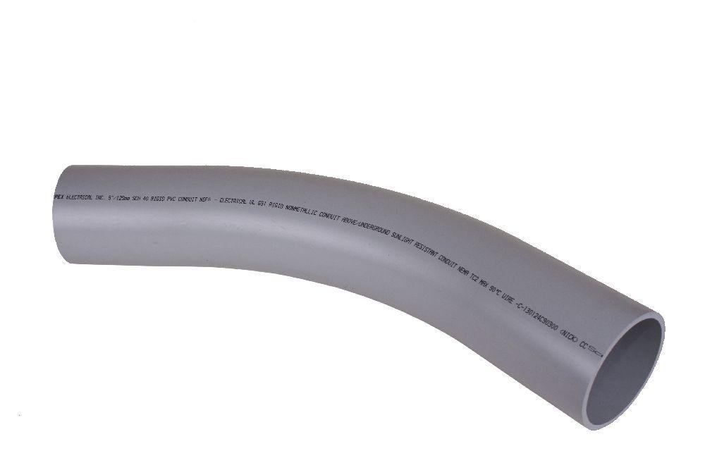 068611 - 5"x45D PVC STD ELBOW SPxSP SCH40 SCEPTER/KRALOY