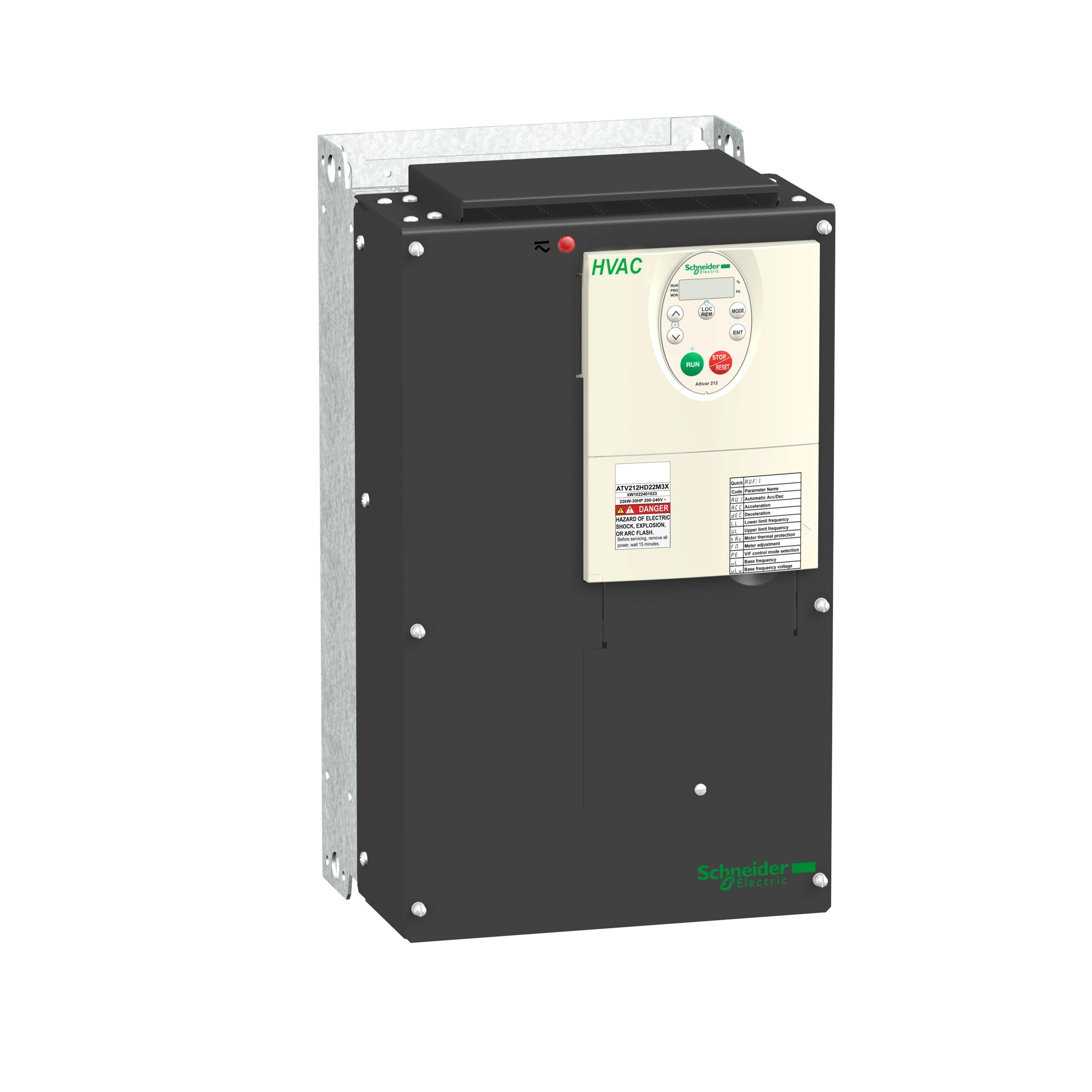 Picture of ATV212HD22N4 - variable speed drive, Altivar 212, 22kW, 30hp, 480V, 3 phases, with EMC, IP21