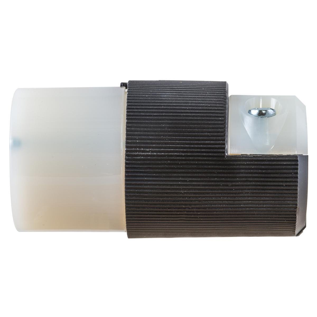 Picture of HBL5269C - Straight Blade Devices, Female Connector Body, Insulgrip Heavy Duty, Industrial/Commercial Grade, Straight, 2- Pole 3-Wire Grounding, 15A 125V, 5-15R, Black and White, Single Pack