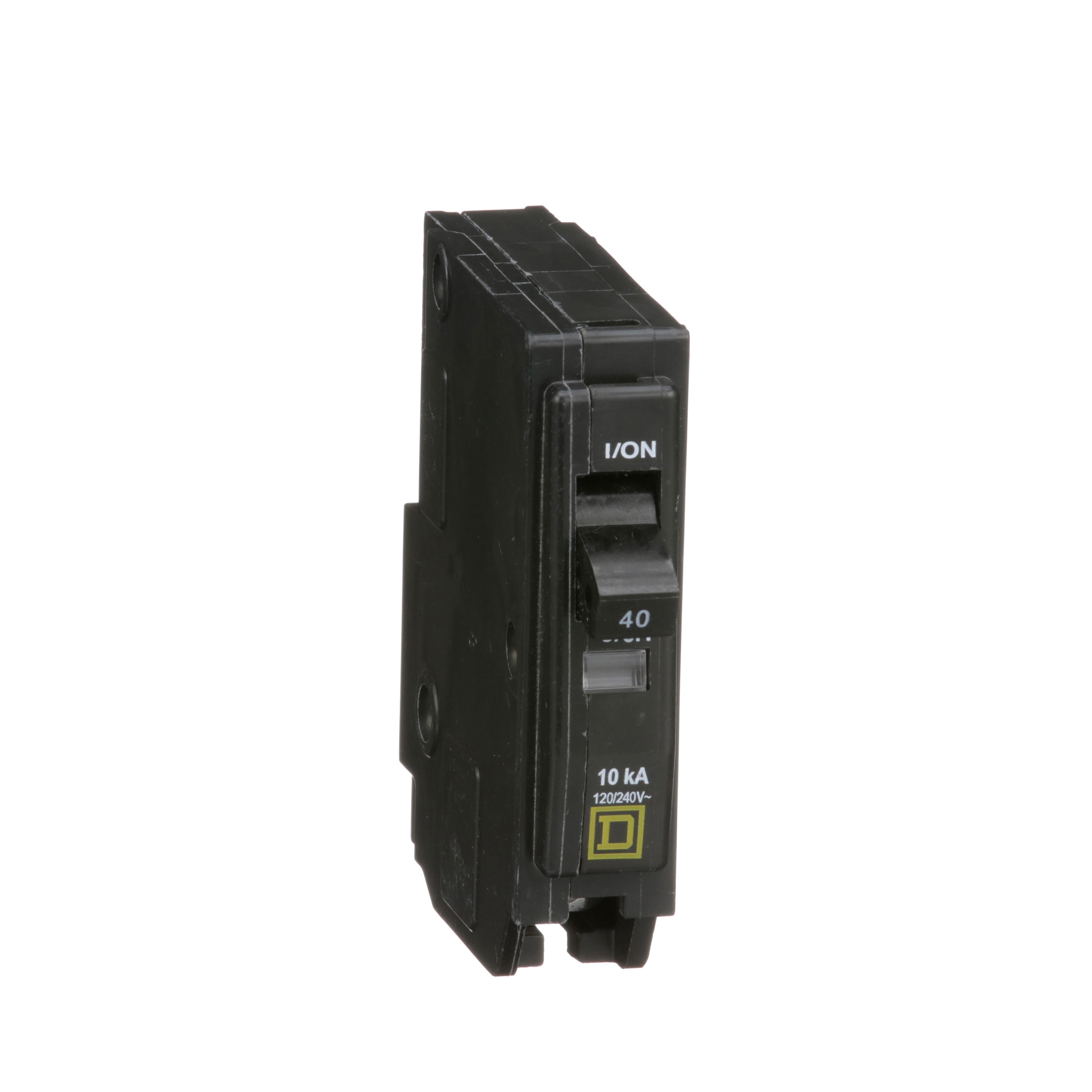 QO140 - Mini circuit breaker, QO, 40A, 1 pole, 120/240VAC, 10kA, plug in